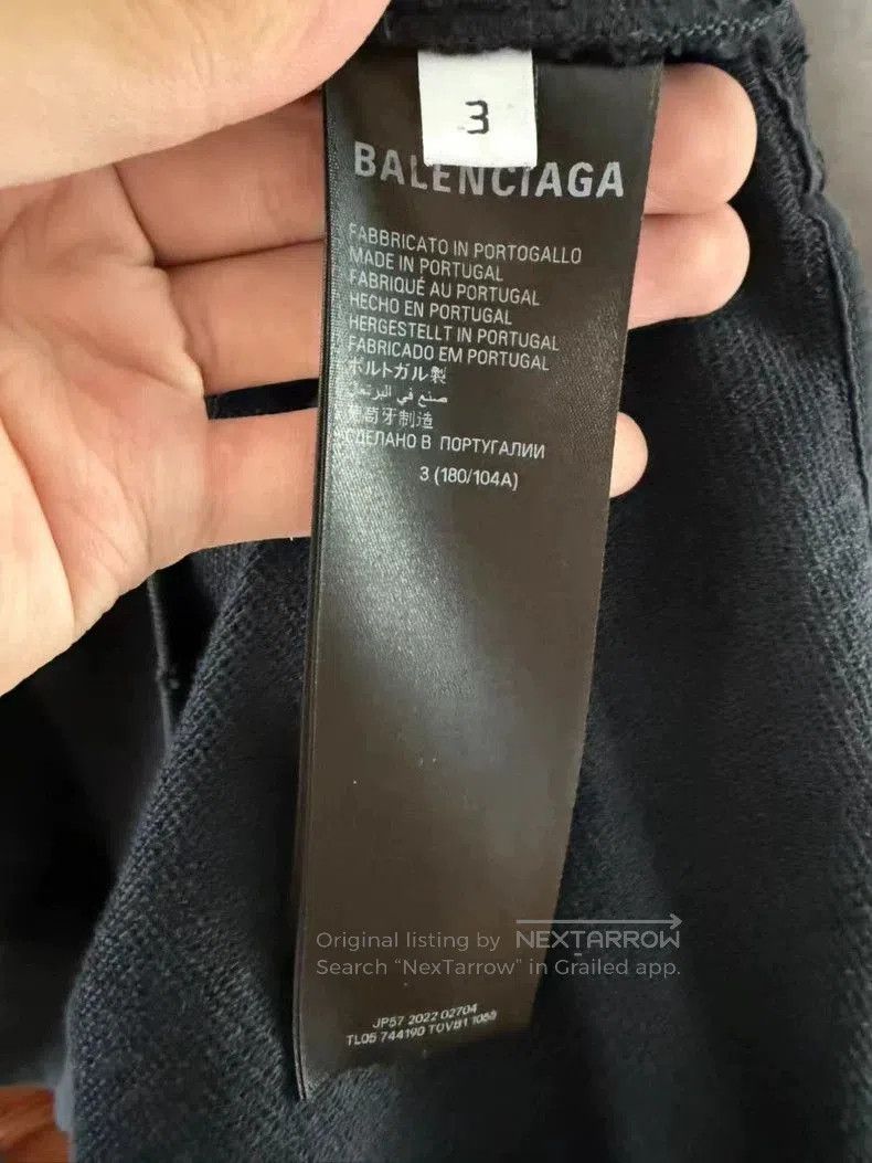 Balenciaga Balenciaga Black Distressed Tape Hoodie. Size US XXL / EU 58 / 5 - 4 Thumbnail