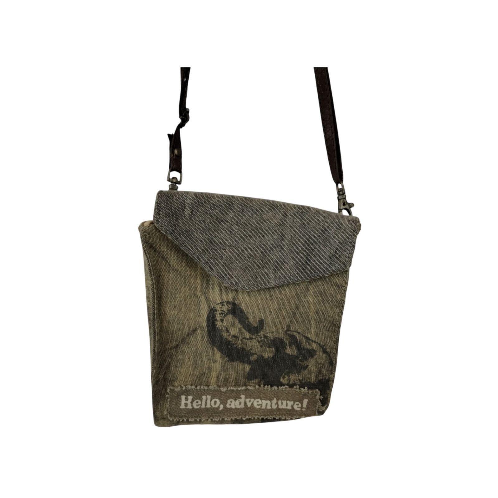 Vintage Primitives by Kathy Hello Adventure! Crossbody Canvas Sling Size ONE SIZE - 4 Thumbnail