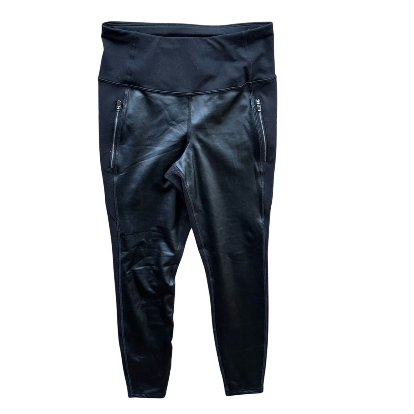 Old Navy New Old Navy Womens Medium Pleather Front Leggings w Pockets Size 29" - 1 Thumbnail