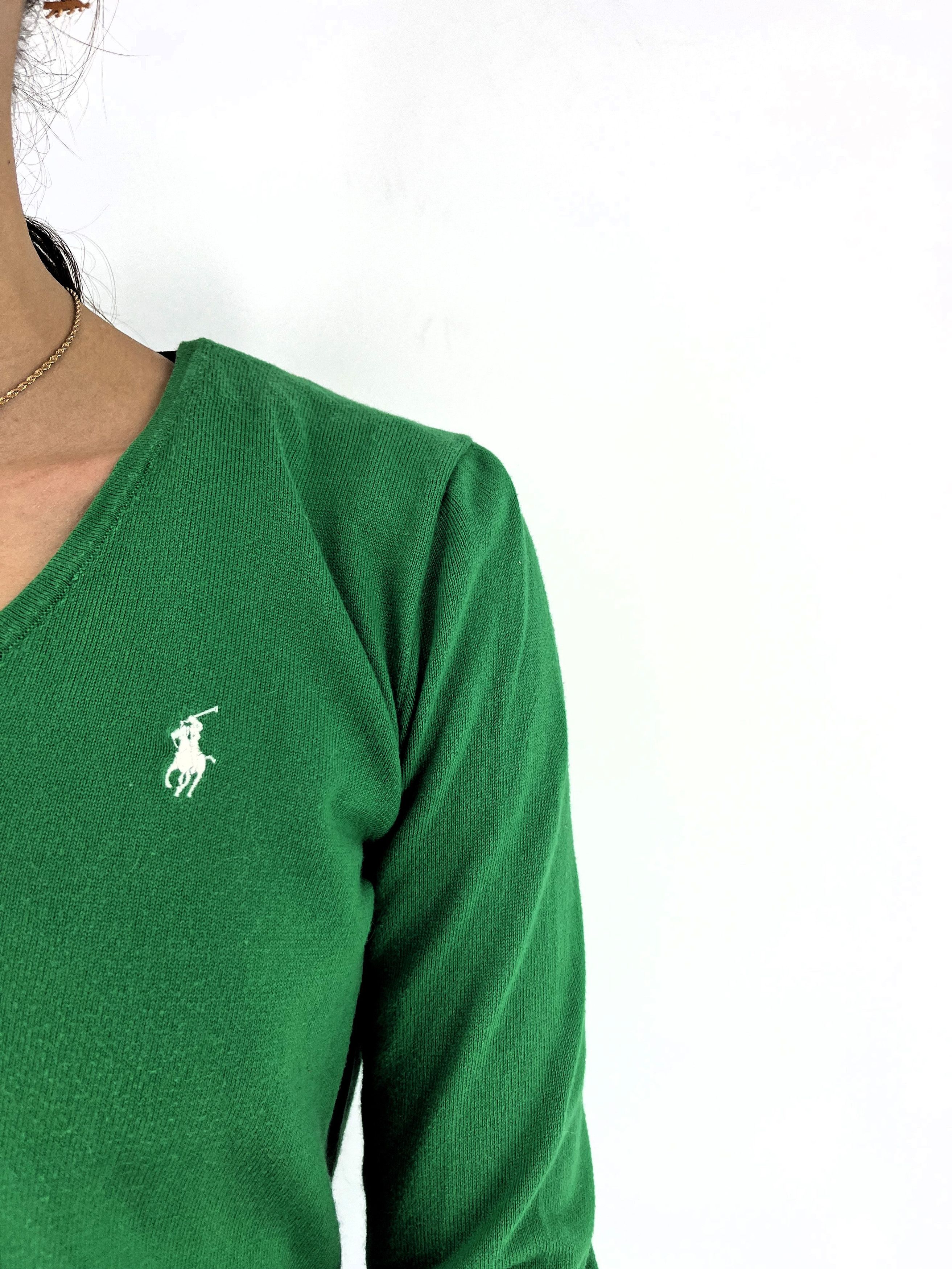 Polo Ralph Lauren × Ralph Lauren × Vintage Vintage Polo Ralph Lauren V-neck Knit Sweater Jumper Size M / US 6-8 / IT 42-44 - 5 Thumbnail