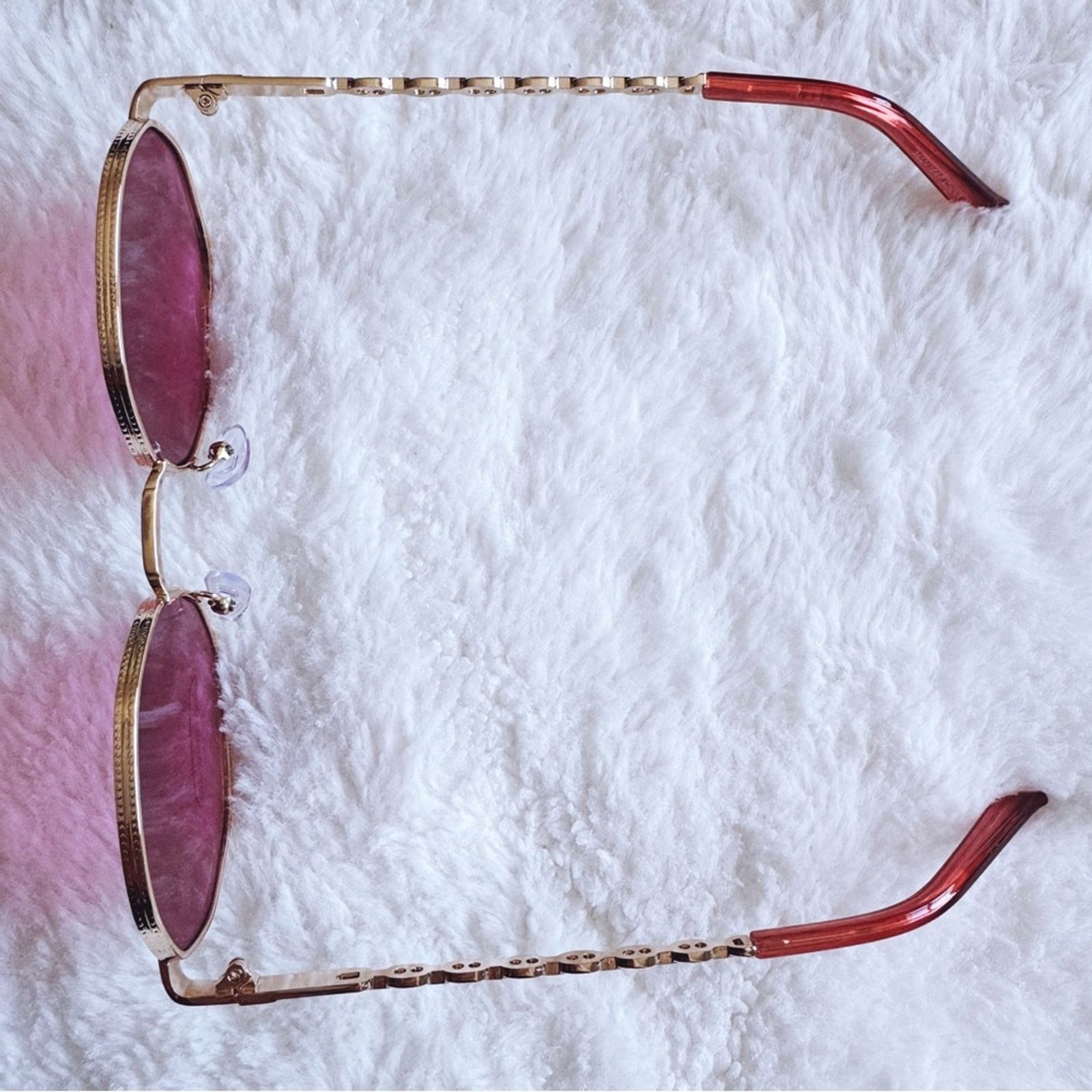 Other Phoebe Dark Pink Geometric Sunglasses Size ONE SIZE - 10 Thumbnail