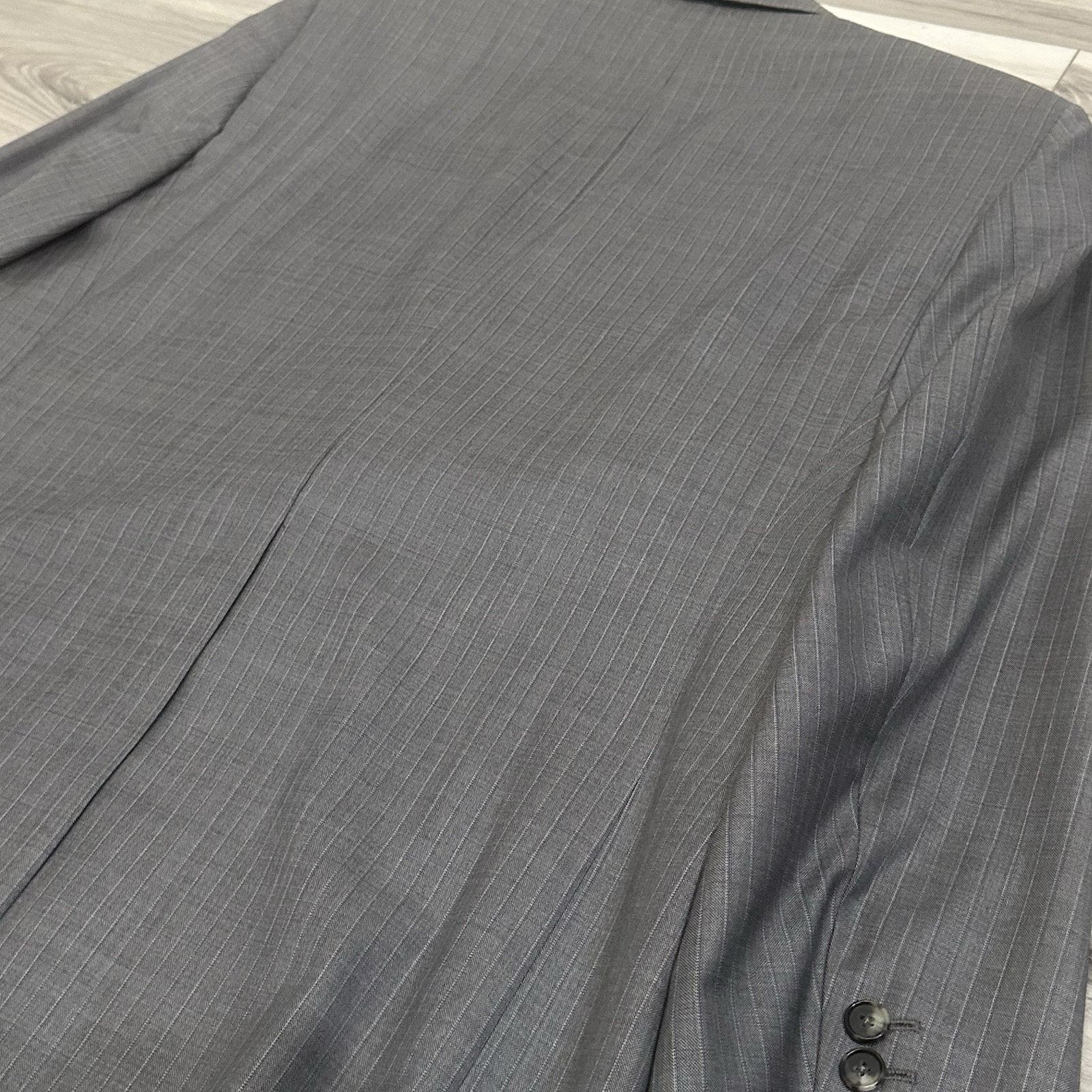 Hickey Freeman Hickey Freeman Mens 2 Piece Suit 42R Solid Grey Pleated Size 42R - 9 Thumbnail