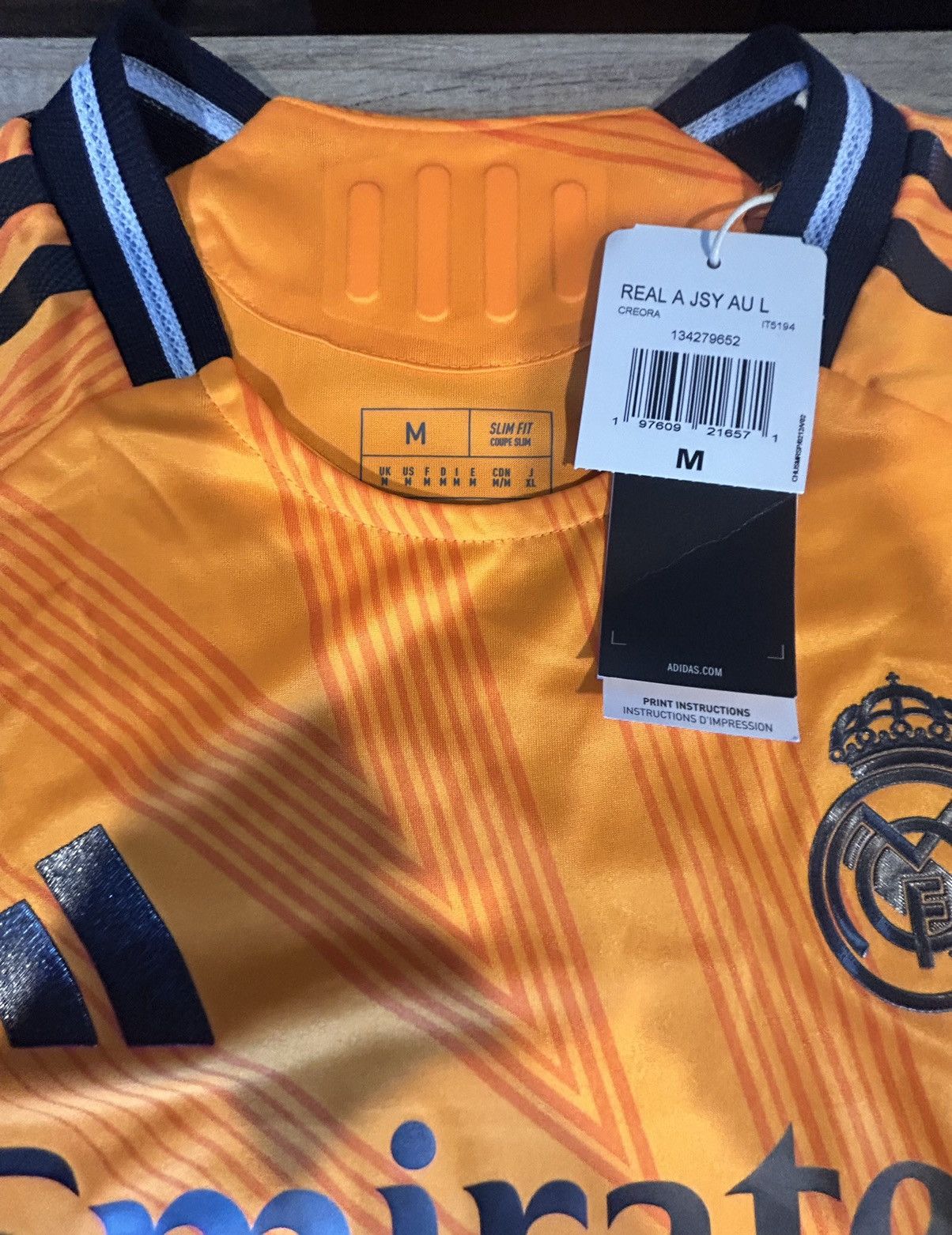 Adidas Vini Jr. Real Madrid Away Authentic Long Sleeve Jersey Size US M / EU 48-50 / 2 - 3 Thumbnail