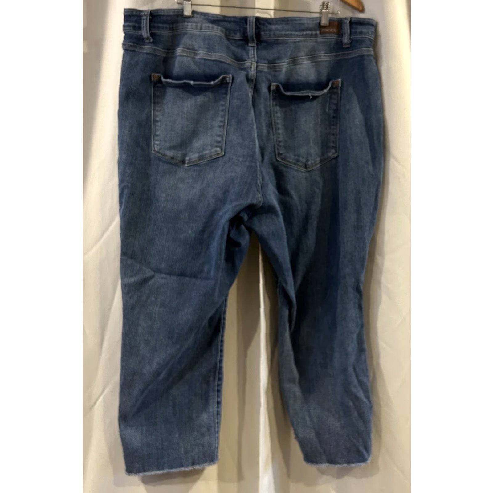 Vintage Judy Blue Jeans Womens 24W Distressed High Rise Straight Fit Stretch Jeans Size 42" / US 20 - 4 Thumbnail
