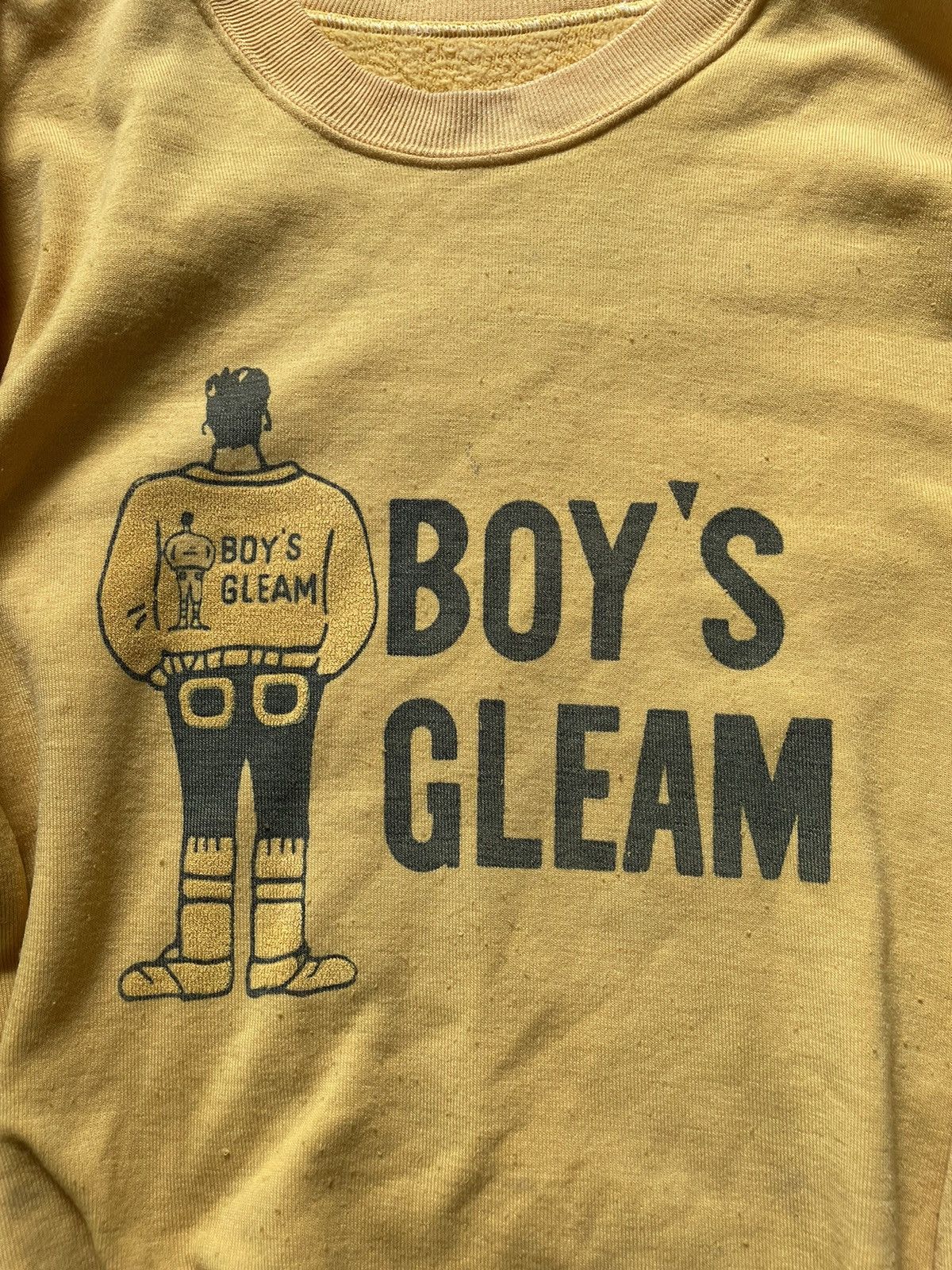 Vintage Vintage Boy Gleam Yellow Sweater Shirt 90s Size US XL / EU 56 / 4 - 3 Thumbnail