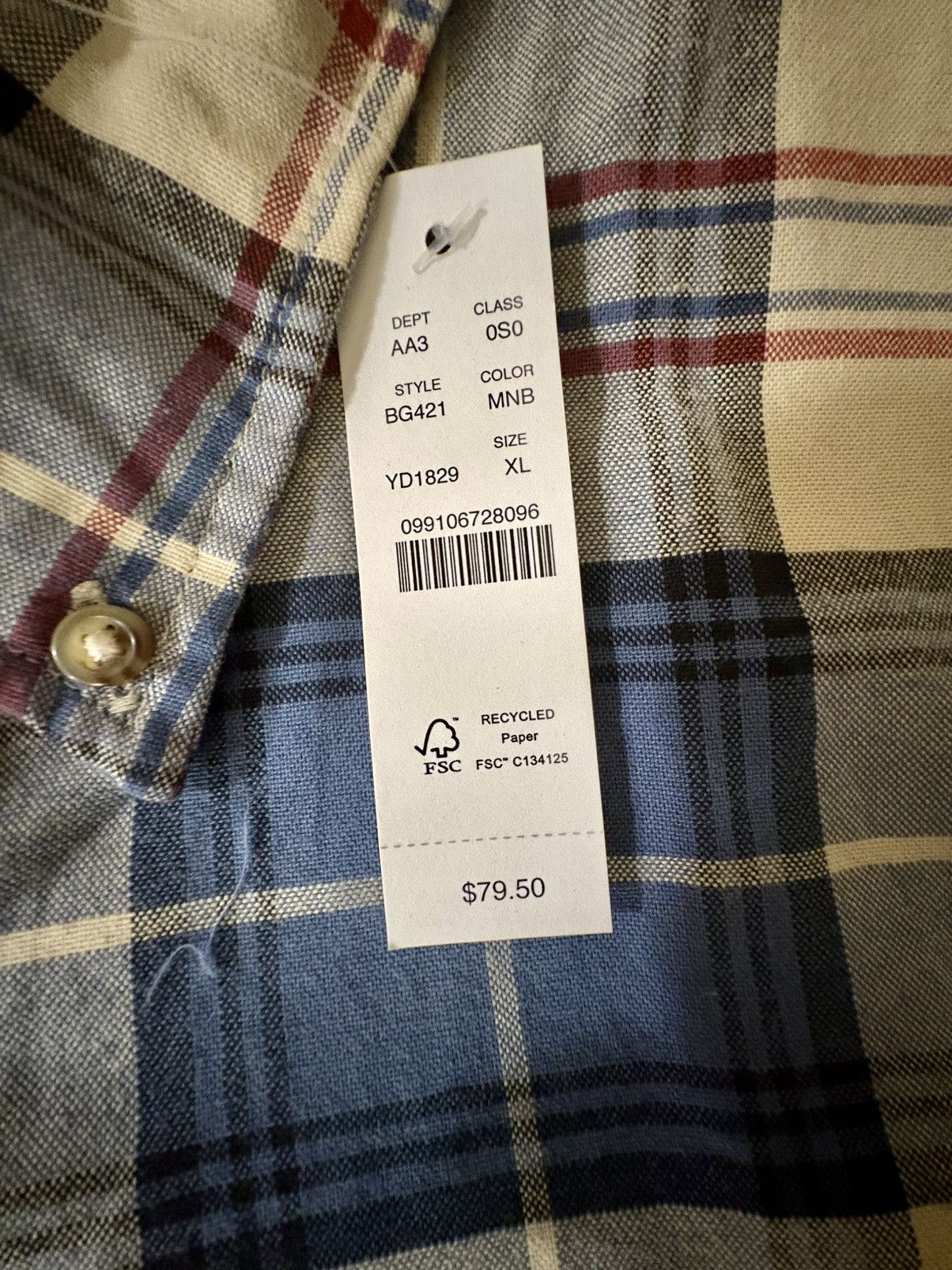 J.Crew J.Crew Plaid Button-Down BG421 (NWT, Orig. $79.50) Size US XL / EU 56 / 4 - 4 Thumbnail