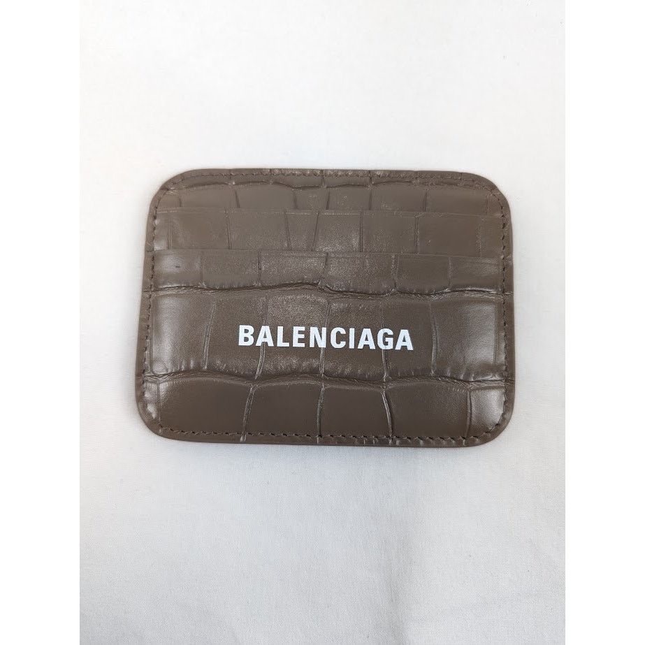 Balenciaga o1rshd1 Size:OS / Cash Card Holder in DK Mink Grey/White Size ONE SIZE - 2 Thumbnail