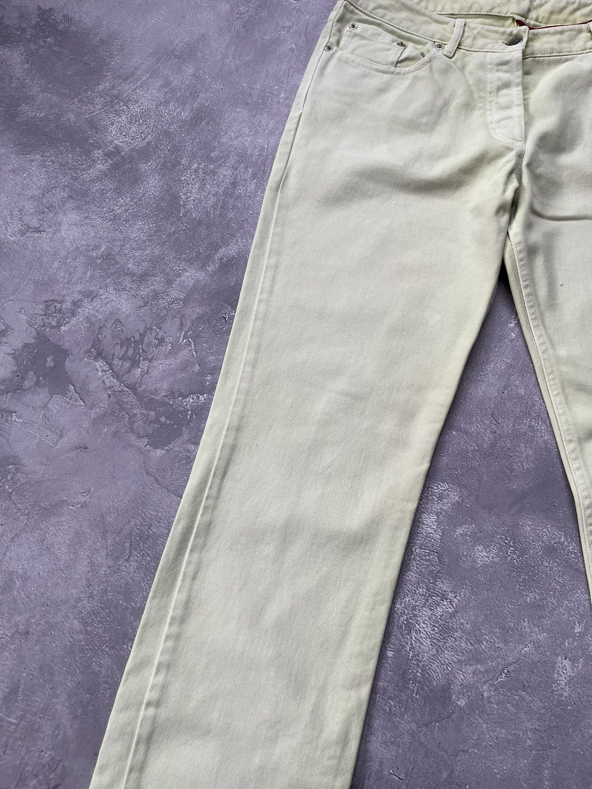 Prada Vintage Prada Red Tab Denim Pants Lime Green Size 30" / US 8 / IT 44 - 5 Thumbnail