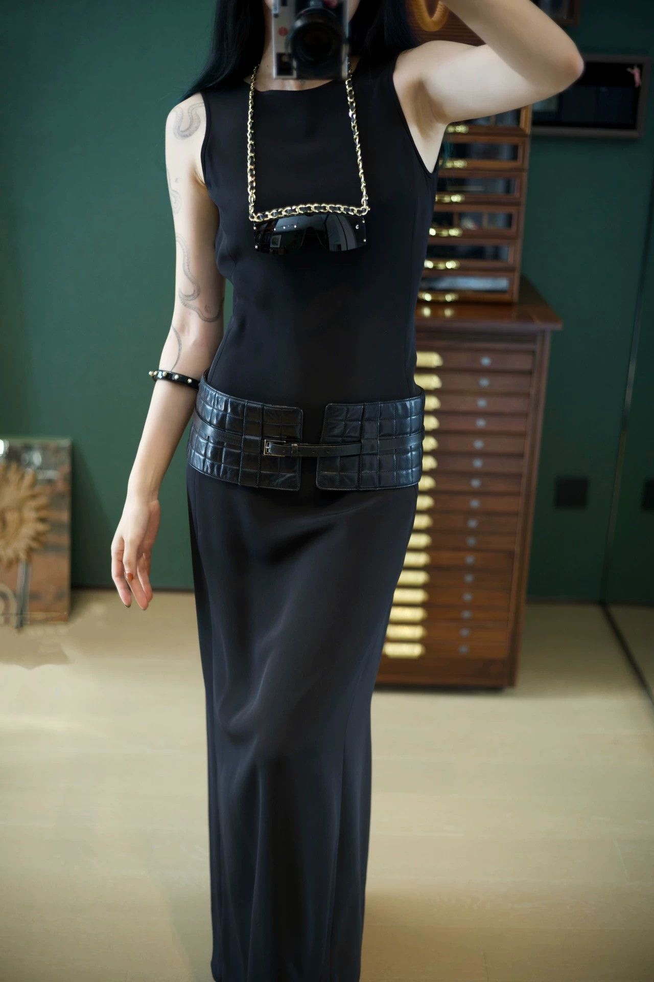 Armani Armani Vintage Black Deep V Open Back Tailored Gown Women's Size S / US 4 / IT 40 - 9 Thumbnail