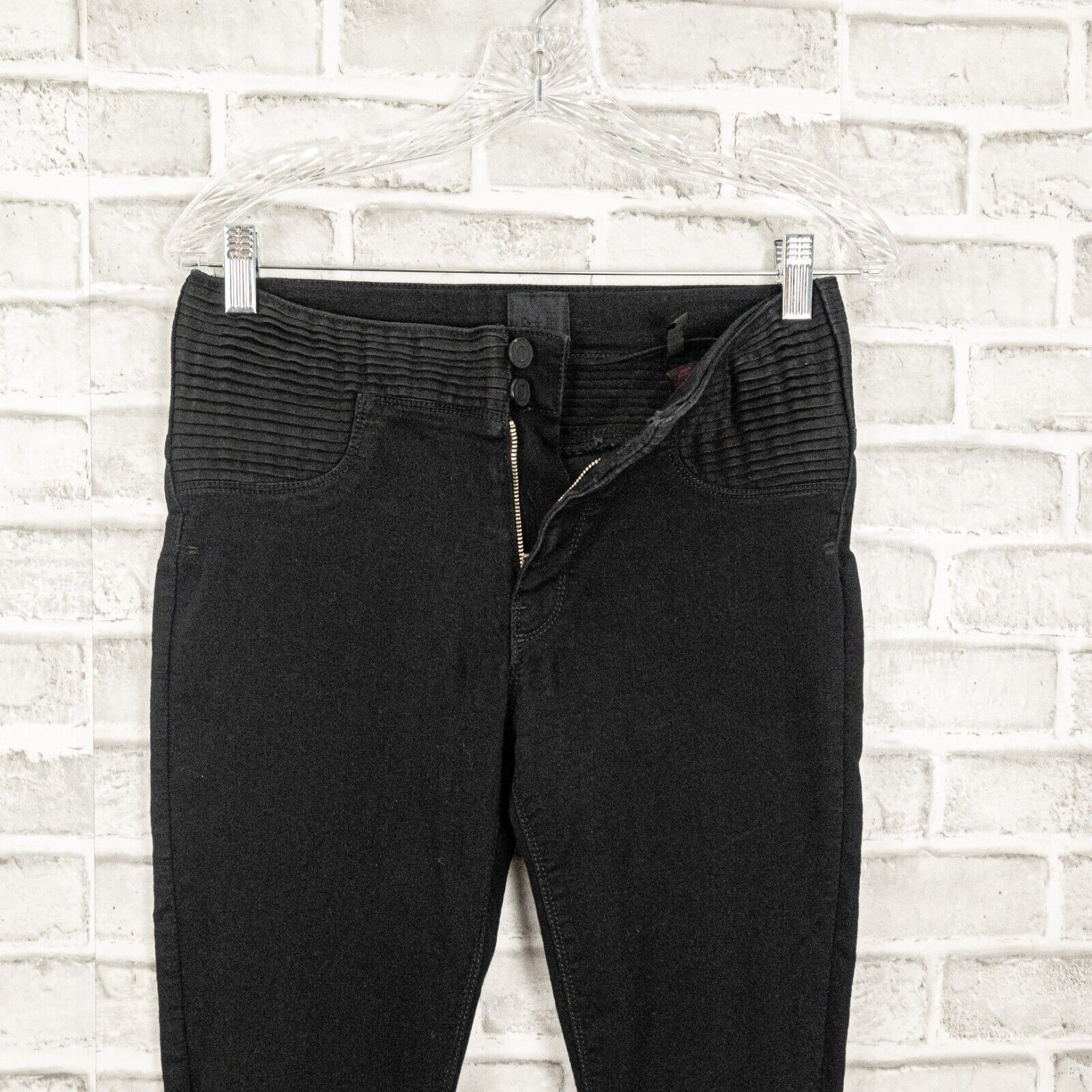 Rta RtA Black Skinny Stretch Denim Jeans ribbed waist Size 27 Size 27" / US 4 / IT 40 - 3 Thumbnail
