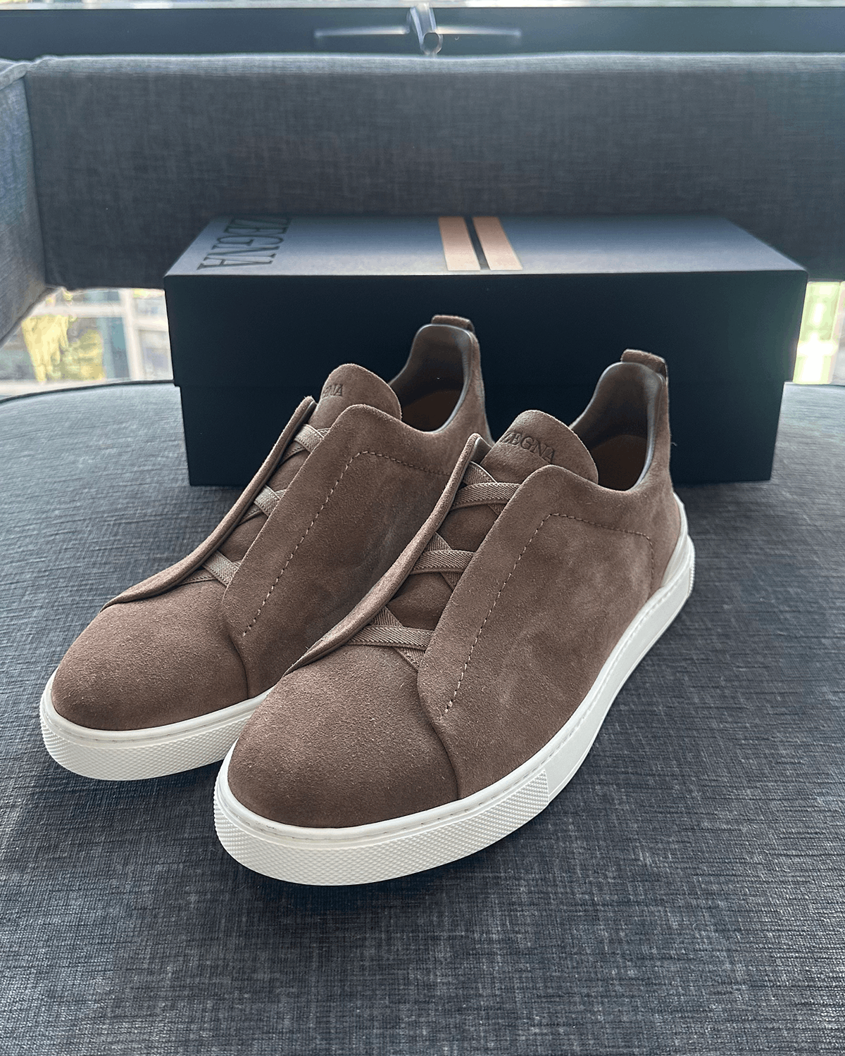 Ermenegildo Zegna Zegna Triple Stitch Beige Suede Shoes Size US 10 / EU 43 - 1 Thumbnail
