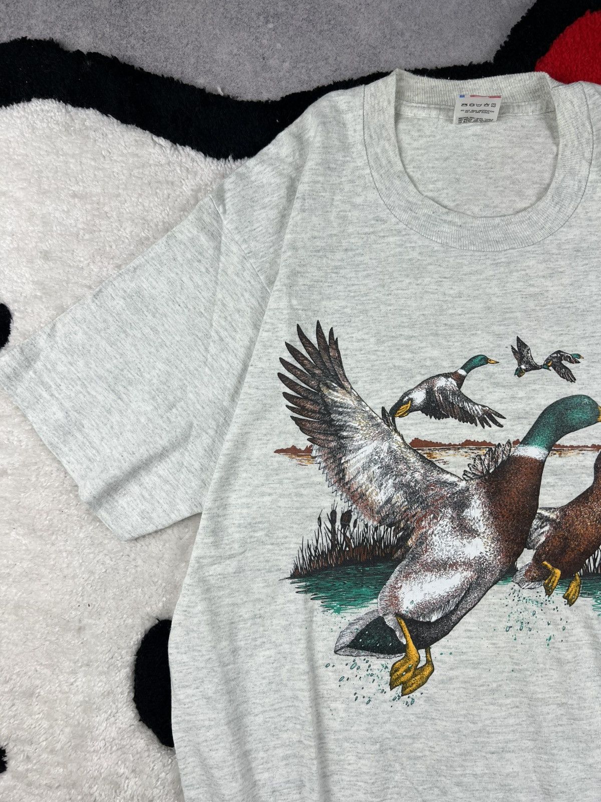 Fruit Of The Loom USA Nature Air Waves 1988 Birds Ducks Vintage Tee Shirt Size US L / EU 52-54 / 3 - 2 Thumbnail