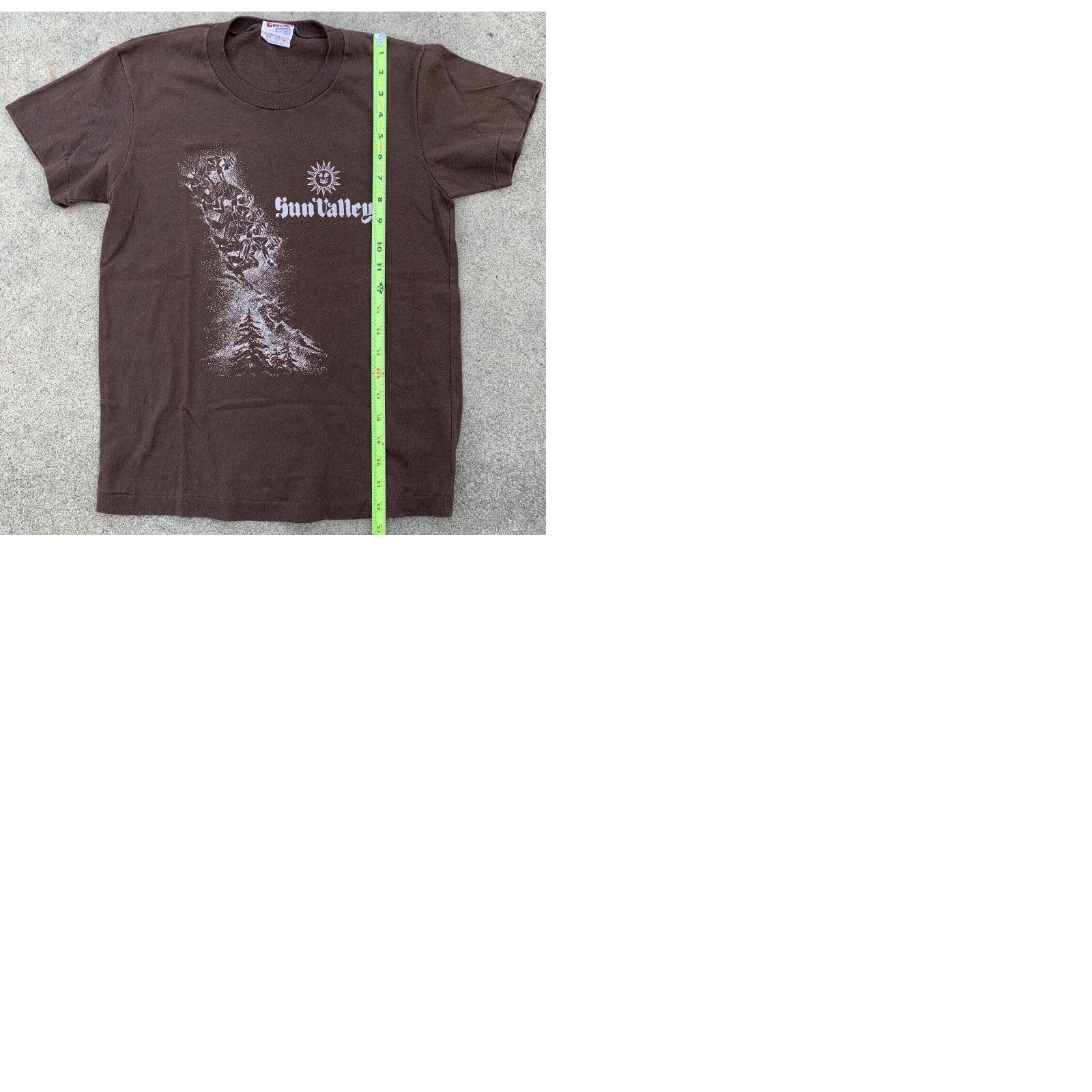Vintage VINTAGE Enco Originals Sun Valley T Shirt Men's M Brown Graphic Tee 1980s Single Stitch Made In USA Ski Snow Sportswear/Beach Size US M / EU 48-50 / 2 - 9 Thumbnail