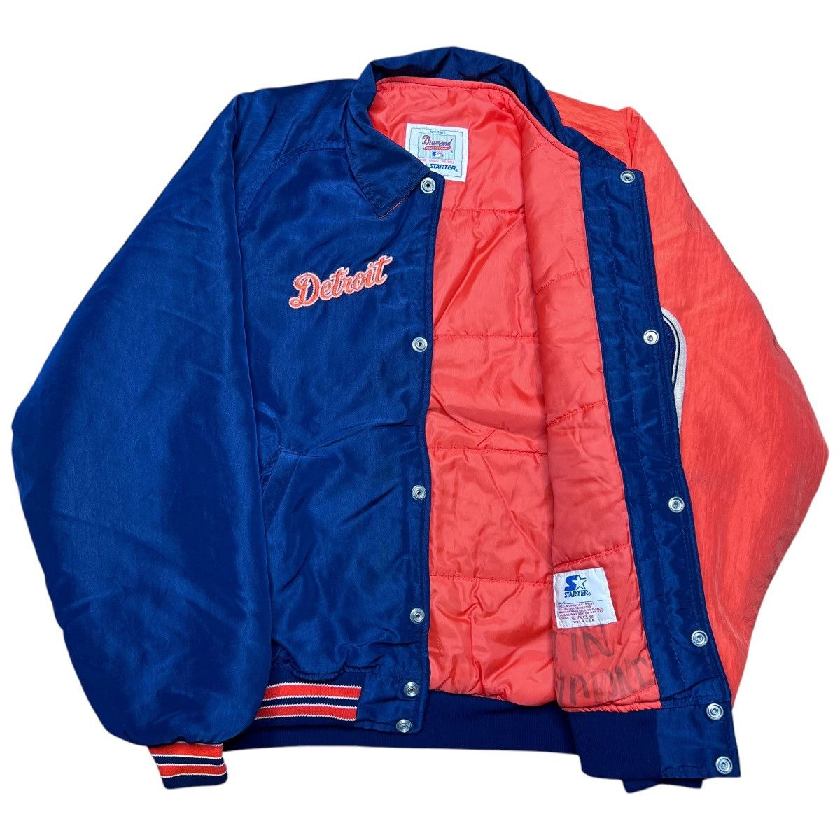 MLB × Starter × Vintage Vintage 1990s MLB Detroit Tigers Sleeve Logo Starter Jacket Size US S / EU 44-46 / 1 - 2 Thumbnail
