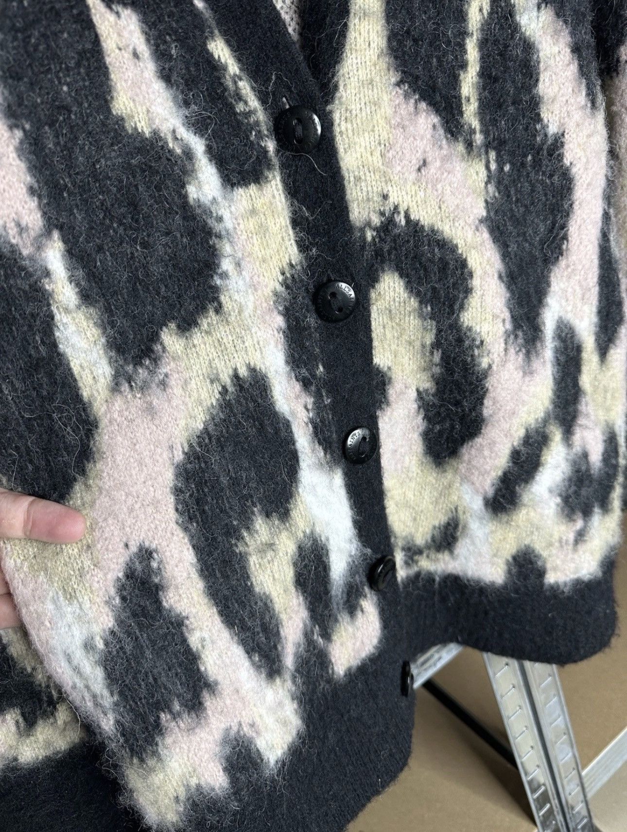 Allsaints AllSaints Lunar Cardigan Leopard Print Wool Alpaca Women's M Size M / US 6-8 / IT 42-44 - 3 Thumbnail