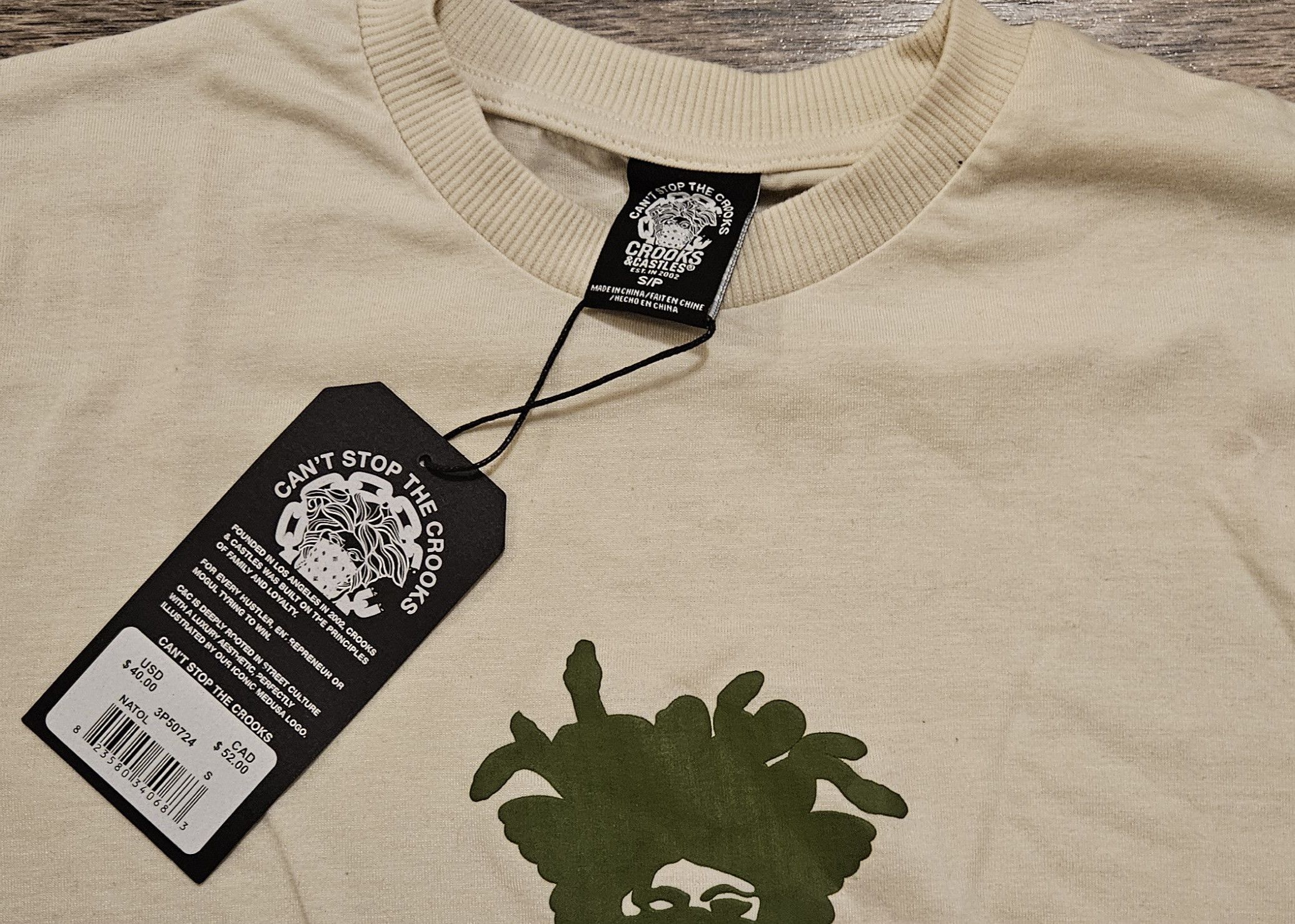 Crooks & Castles Crooks & Castles Mens Graphic T Shirt Olive Green Tan Size US S / EU 44-46 / 1 - 4 Thumbnail