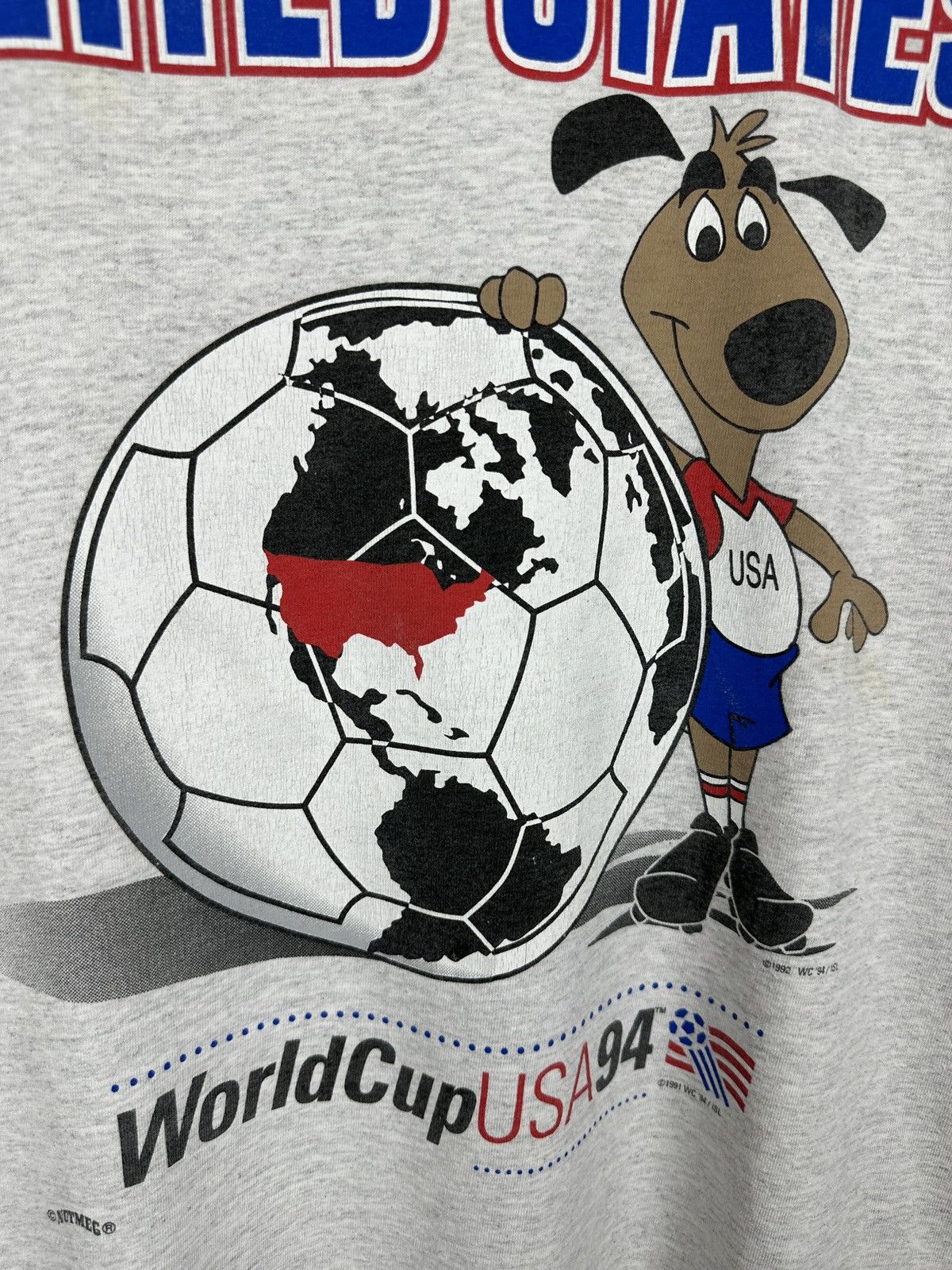 Vintage 90s Vintage Nutmeg World Cup USA United States T Shirt Tee Size US XL / EU 56 / 4 - 7 Thumbnail