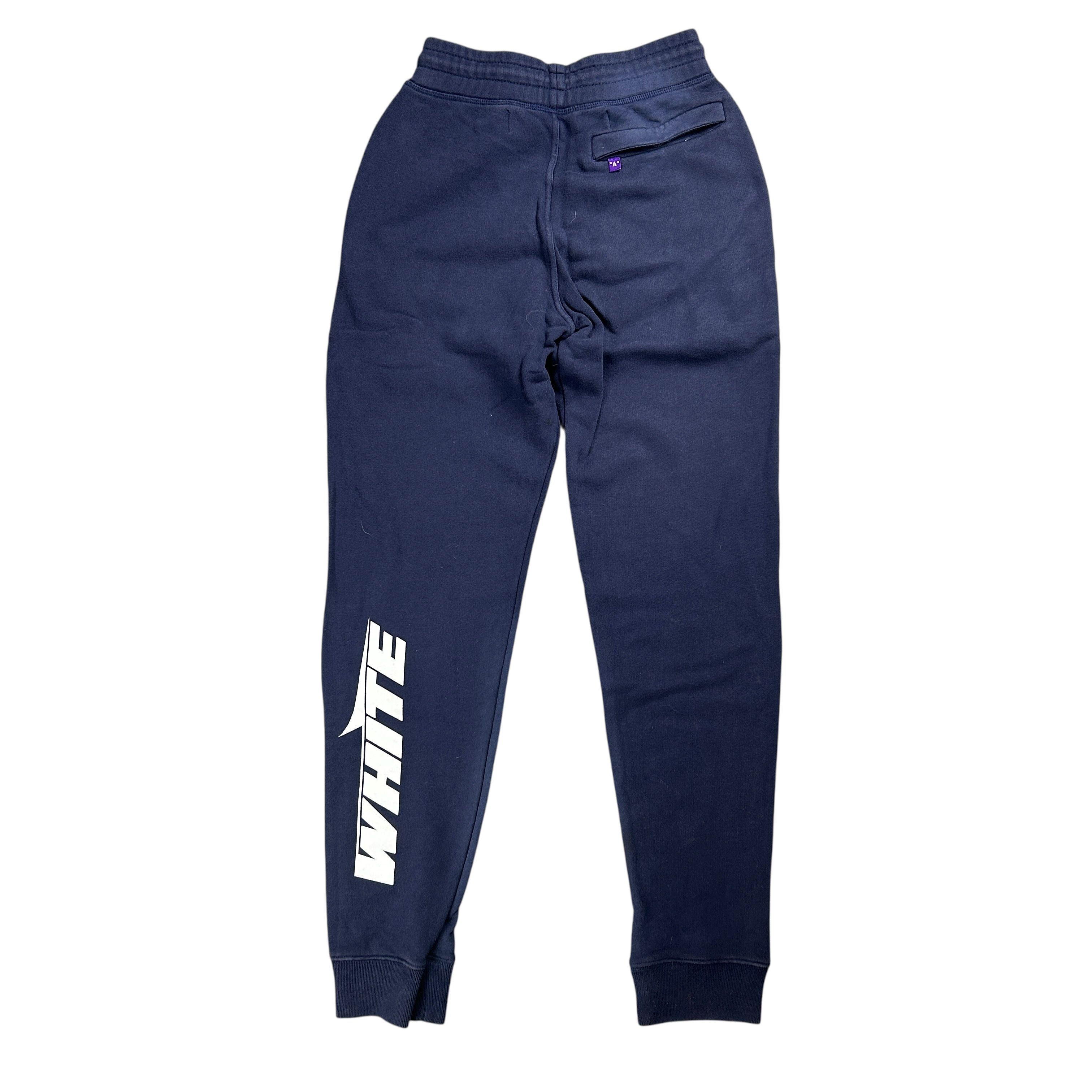 Off-White Off White Blue Sweatpants Slim Straight Print Women Size S Size 26" / US 2 / IT 38 - 2 Thumbnail