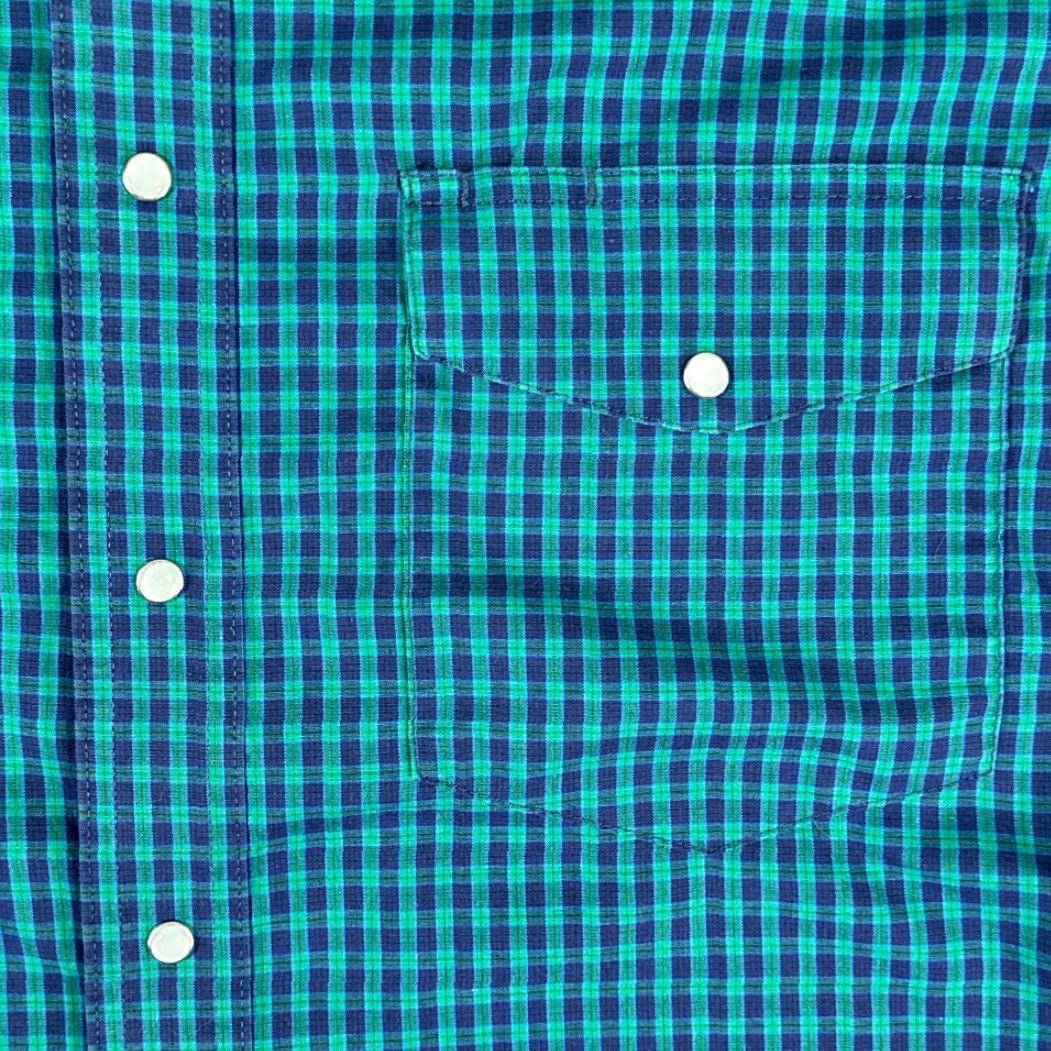 Wrangler VINTAGE Wrangler Western Shirt Adult LARGE Green Blue Black Watch Plaid Snap 90s Wrangler Shirt Adult LARGE Green Blue Black Watch Plaid Snap 90s Size US L / EU 52-54 / 3 - 5 Thumbnail