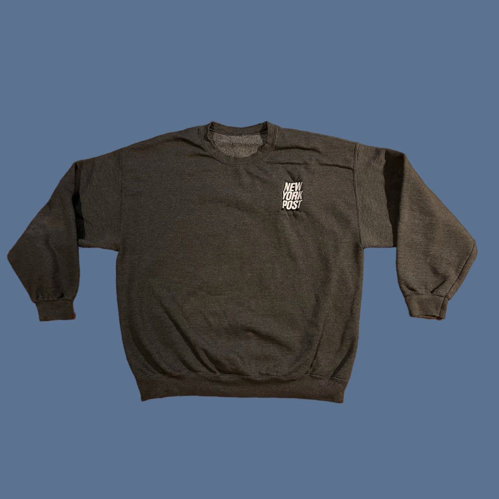 Vintage New York Post Sweatshirt Men’s XL Grey Cotton Blend Jersey Crew Neck Long Sleeve Pullover City Graphic Print Logo Embroidered Cap Size US XL / EU 56 / 4 - 1 Thumbnail