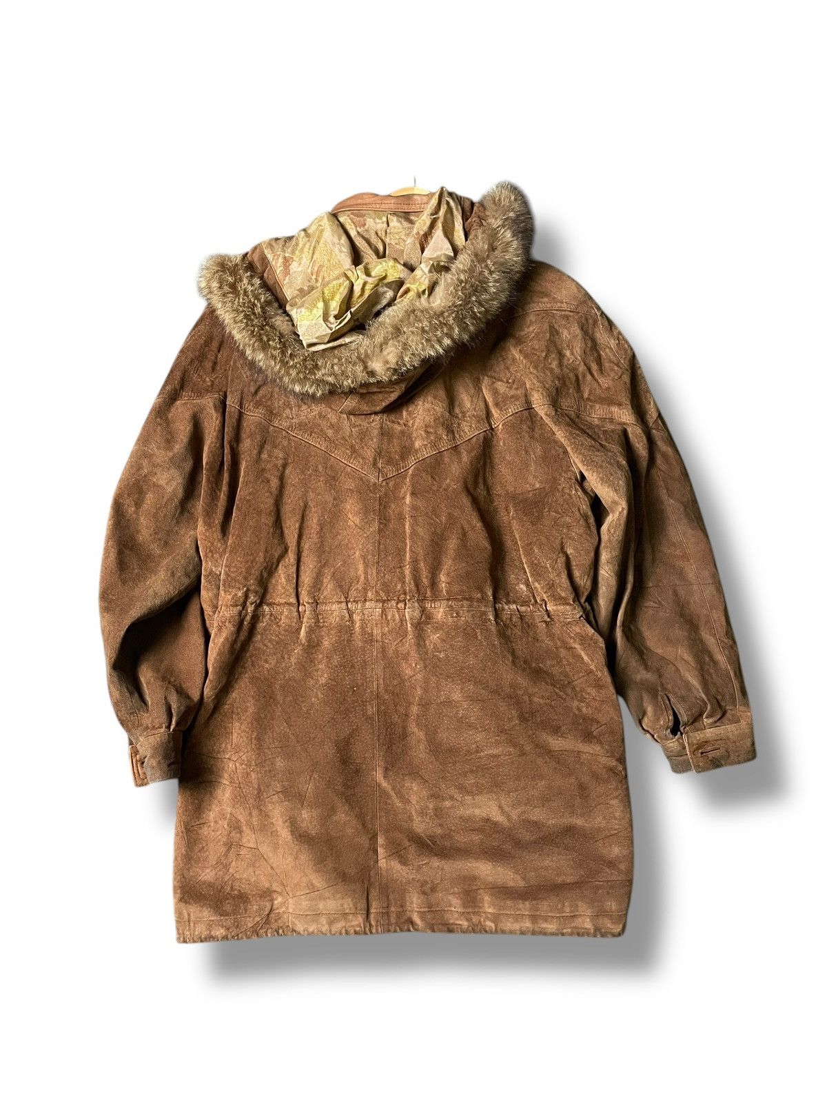 Japanese Brand × Vintage DERIMOD Brand Leather Suede Fur Hooded Jacket (99) Size US L / EU 52-54 / 3 - 8 Thumbnail