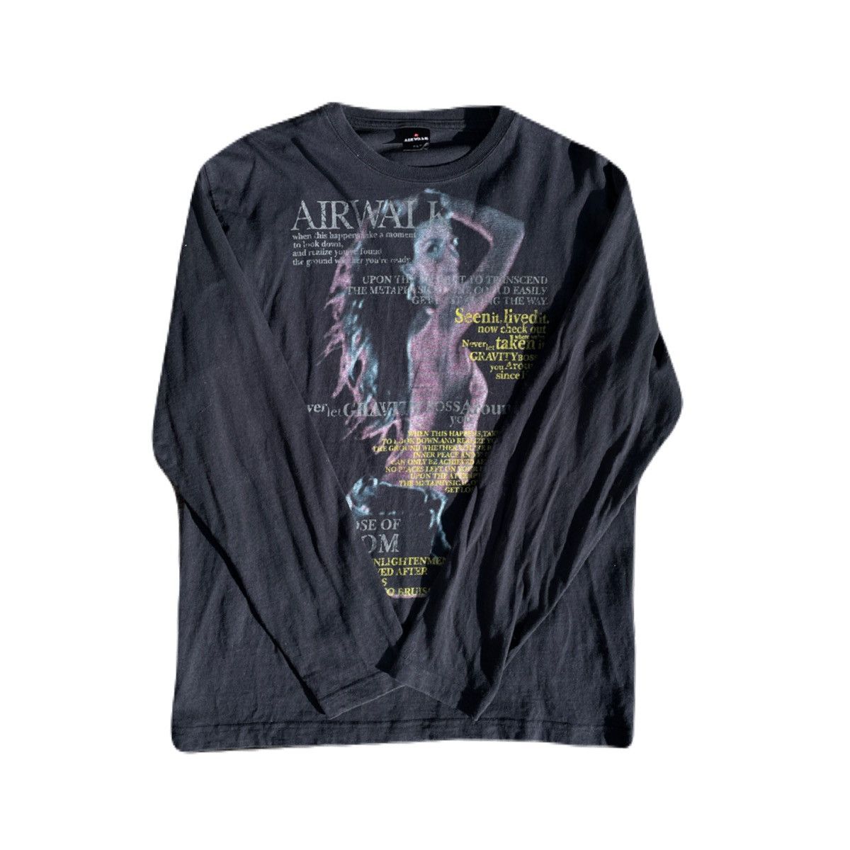 If Six Was Nine 2000s Japanese archive Vkei Poem Long Sleeve Tee Gyaruo Size US M / EU 48-50 / 2 - 2 Thumbnail