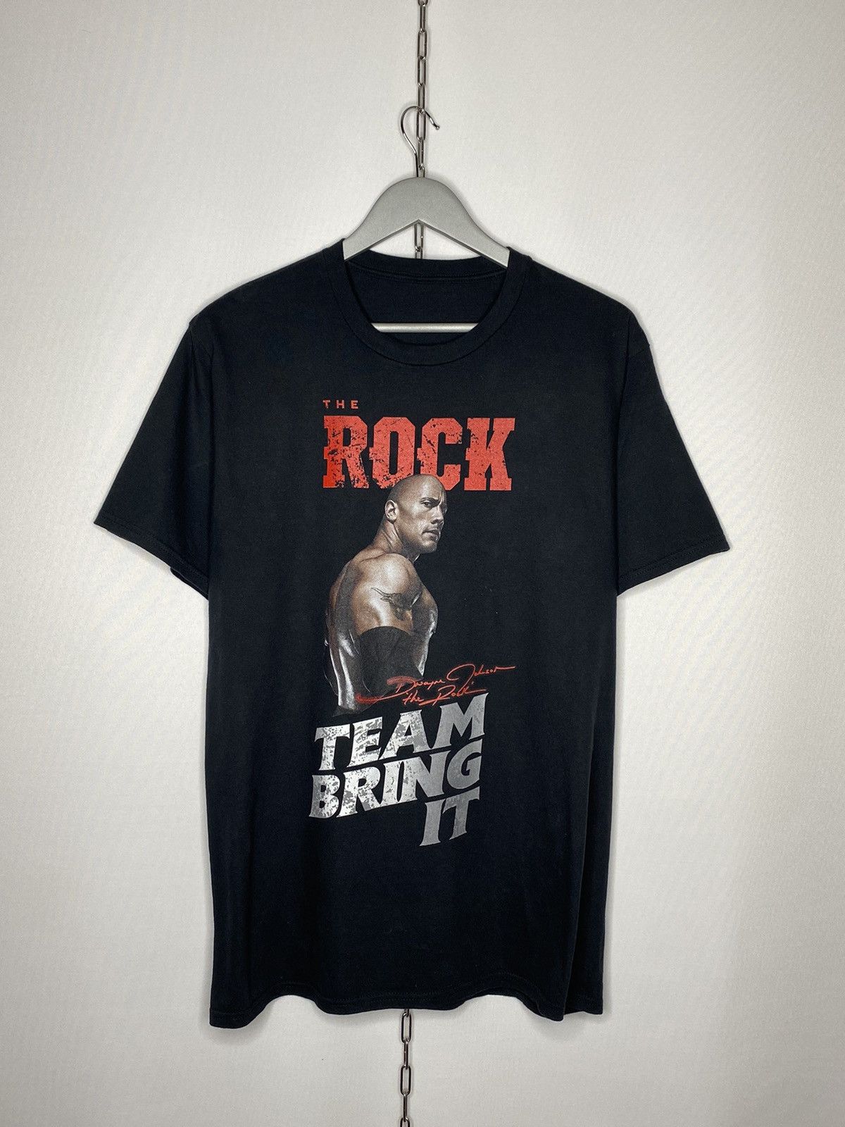Vintage × WWE × WWF Vintage WWE The Rock Team Bring It T-Shirt Short Sleeve Size US L / EU 52-54 / 3 - 1 Thumbnail
