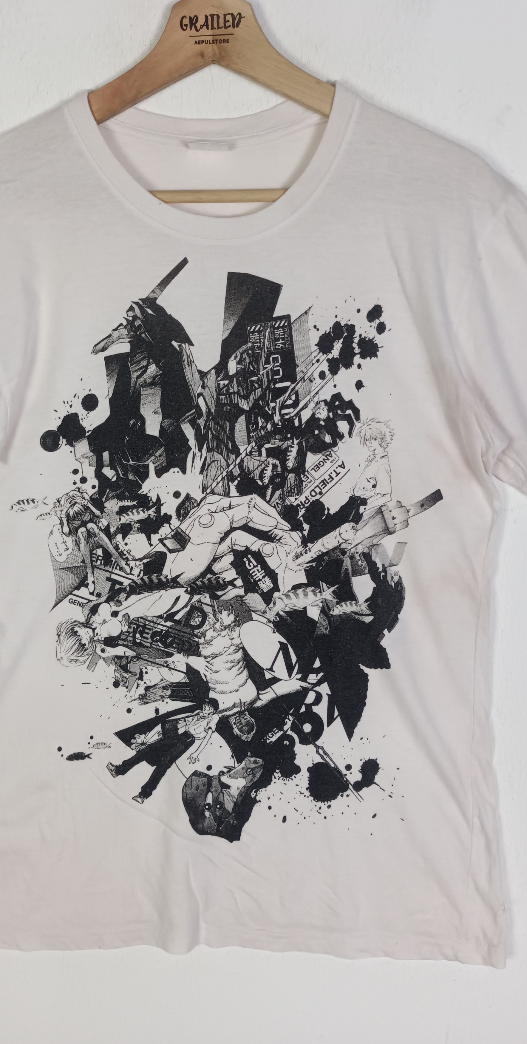 Anime Neon Genesis Evangenion Anime Short Sleeve Size US S / EU 44-46 / 1 - 3 Thumbnail