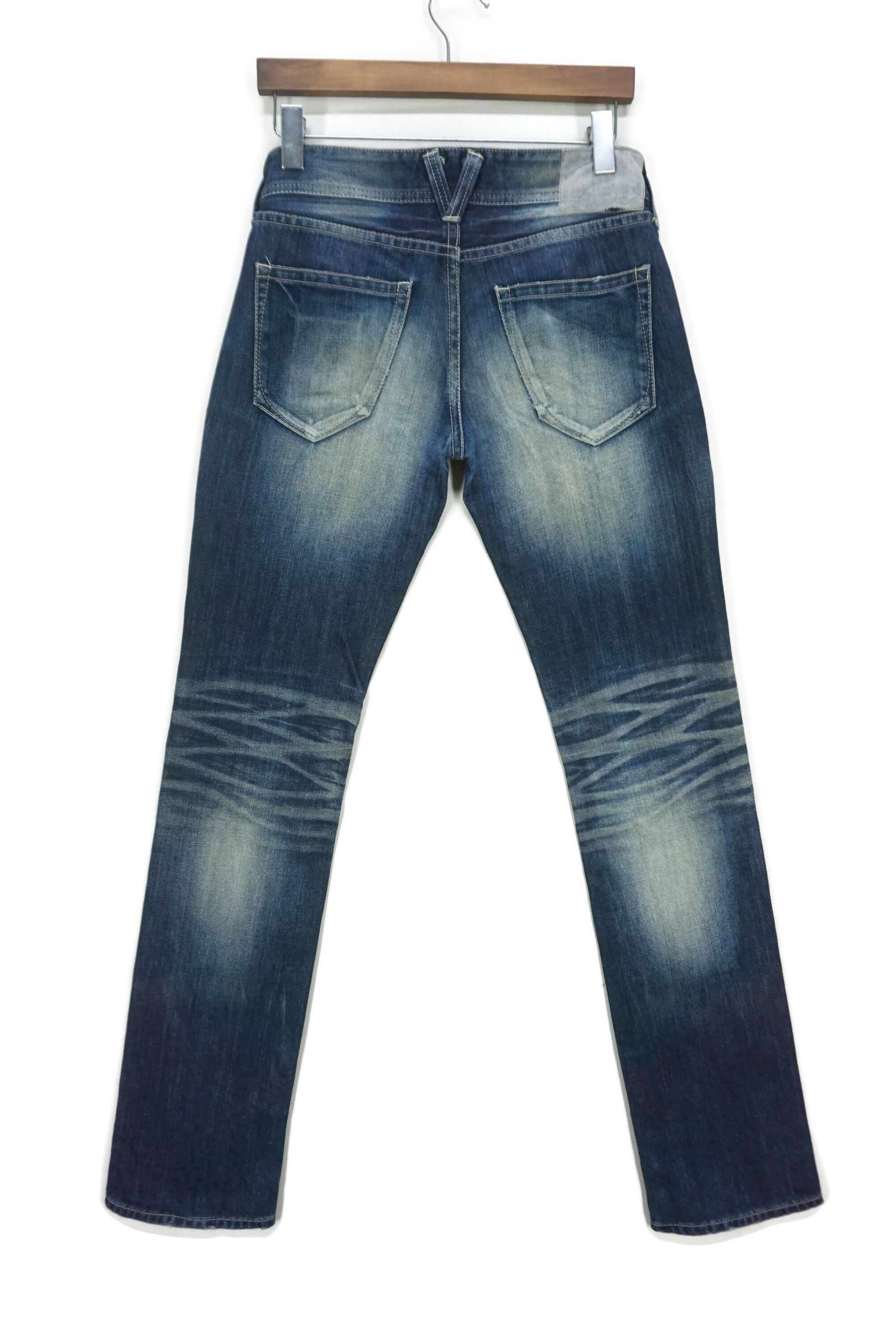Japanese Brand Vanquish Jeans Size W30xL33.5 Gold Low-Rise Slim Denim Size US 28 / EU 44 - 2 Thumbnail