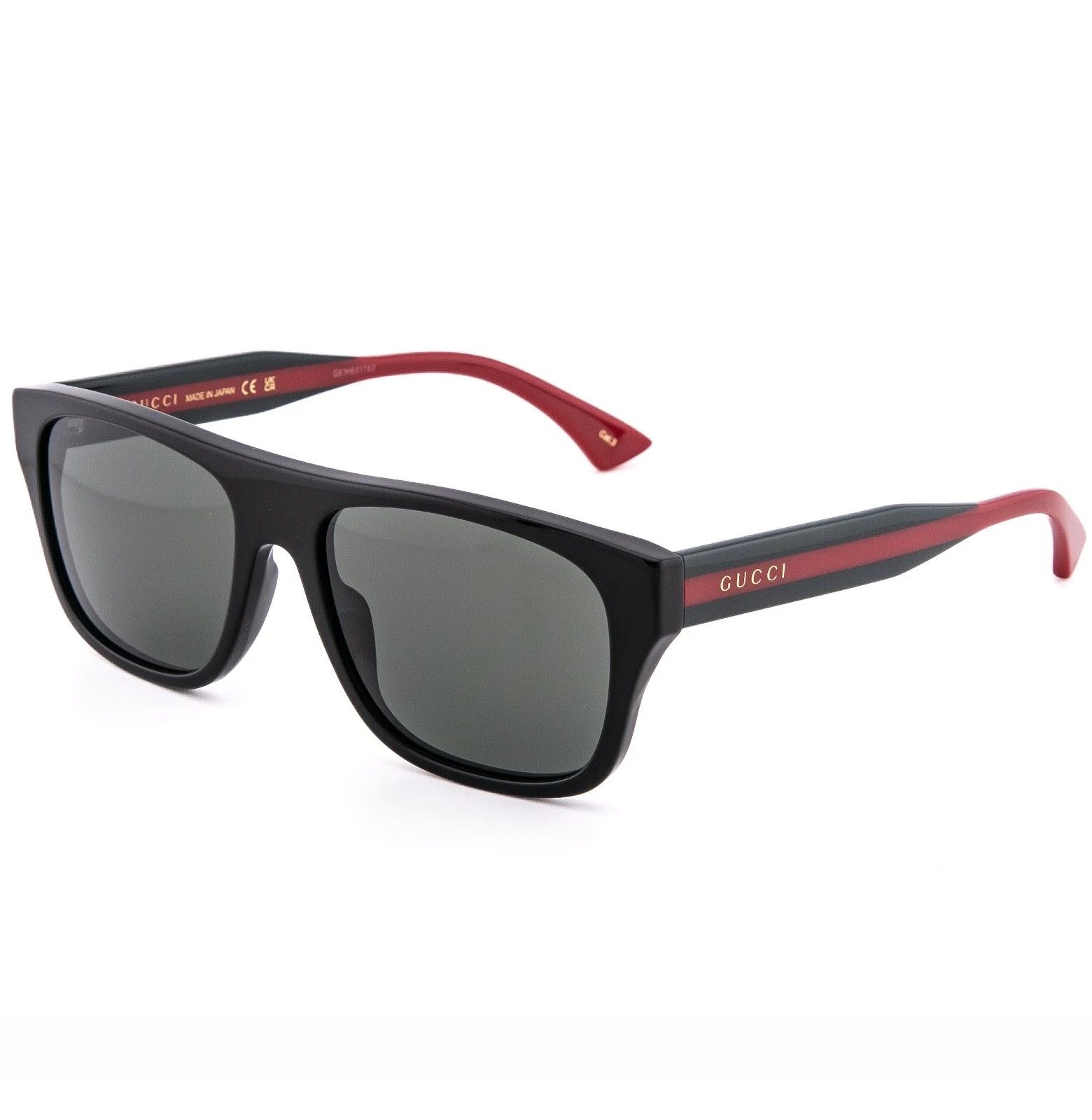 Gucci GUCCI GG2119S WEB Stripe Logo 2119 Black Green Geometric 001 Size ONE SIZE - 4 Thumbnail