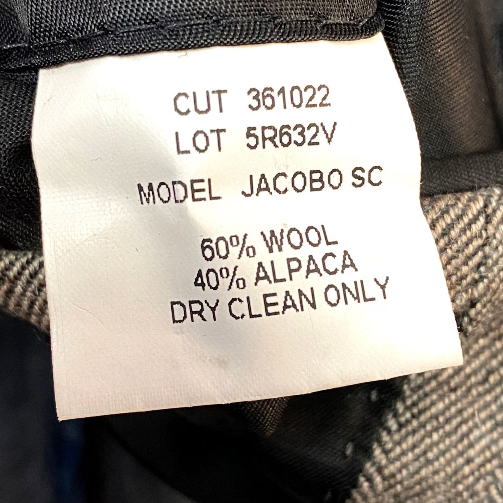 John Varvatos VINTAGE John Varvatos Sport Coat USA Mens 52XL Herringbone 3 Button Blazer Wool Alpaca Size 52R - 4 Thumbnail