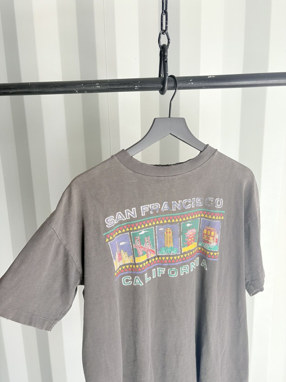 Vintage Vintage San Francisco Shirt Faded Distressed GRUNGE Size US XL / EU 56 / 4 - 2 Thumbnail