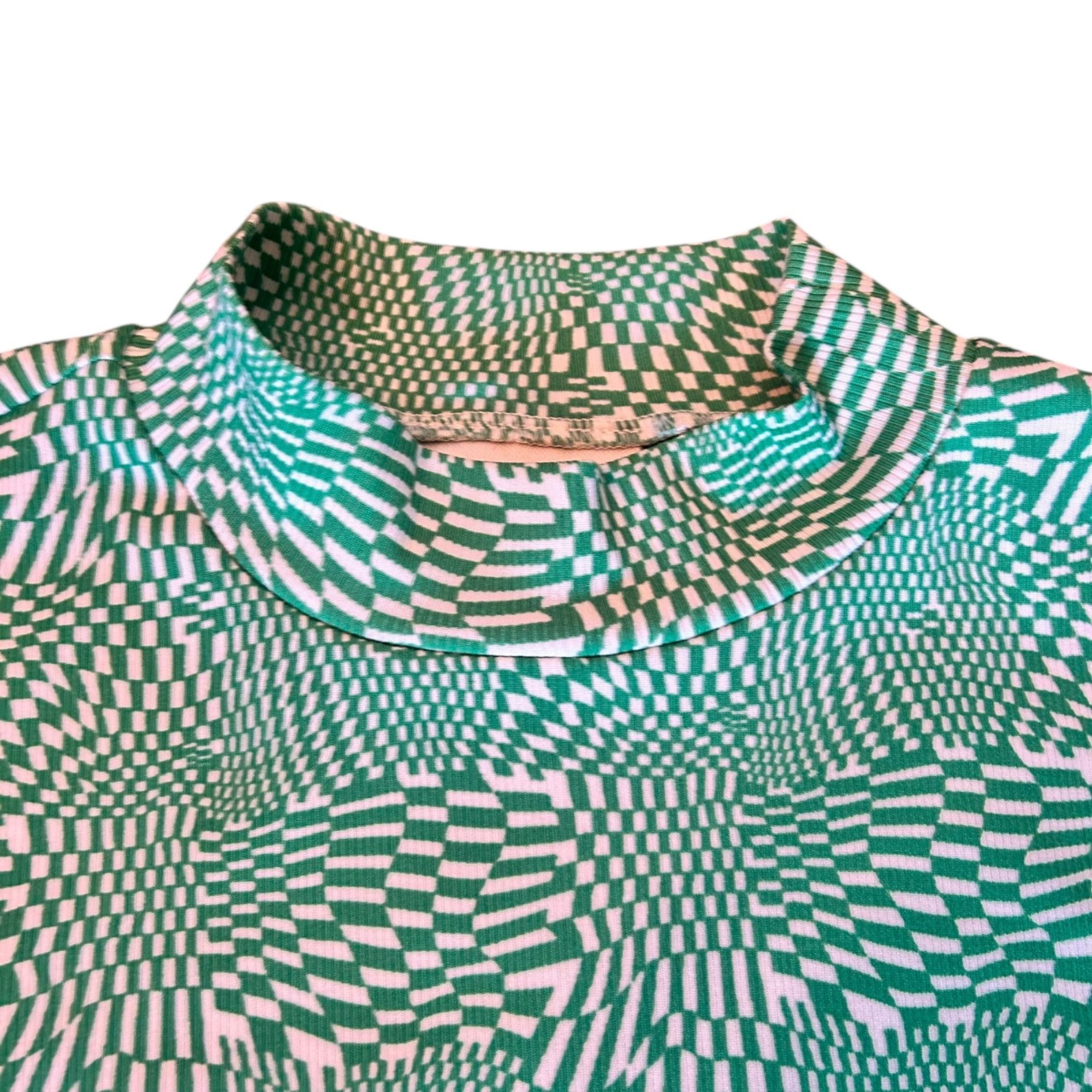 Other llQUAL Abstract Graphic Psychedelic Hypnotic High Neck Top S Size S / US 4 / IT 40 - 6 Thumbnail