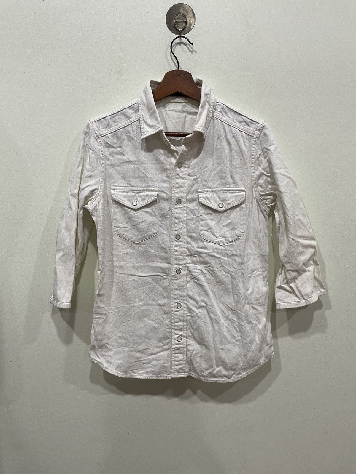 Isamu Katayama Backlash × Japanese Brand × Vintage Isamu Katayama Backlash White Snap Button Size US S / EU 44-46 / 1 - 2 Thumbnail