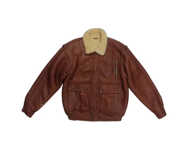 Canterbury of New Zealand Vintage B 3 Canterbury Sheepskin Leather Fur Bomber Jacket Size US M / EU 48-50 / 2 - 15 Thumbnail