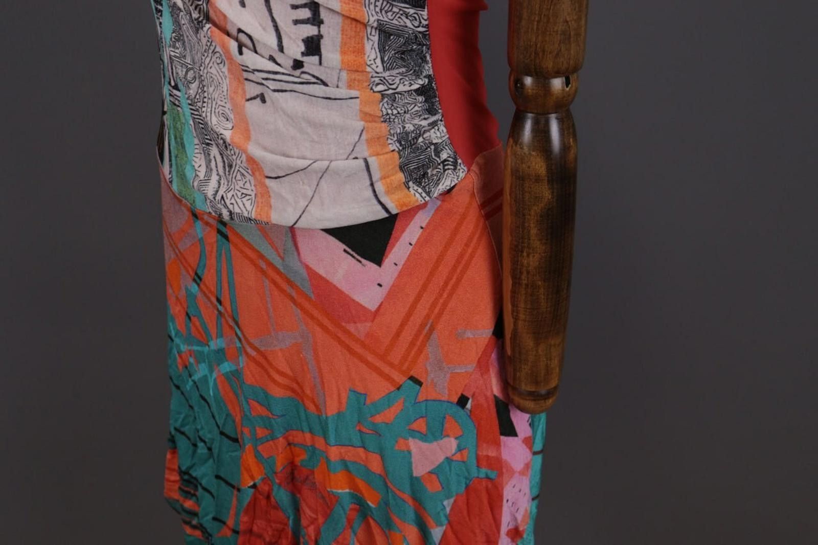 Designer Save The Queen Multicolor Aztec Bodycon Midi Dress Size M Size M / US 6-8 / IT 42-44 - 6 Thumbnail