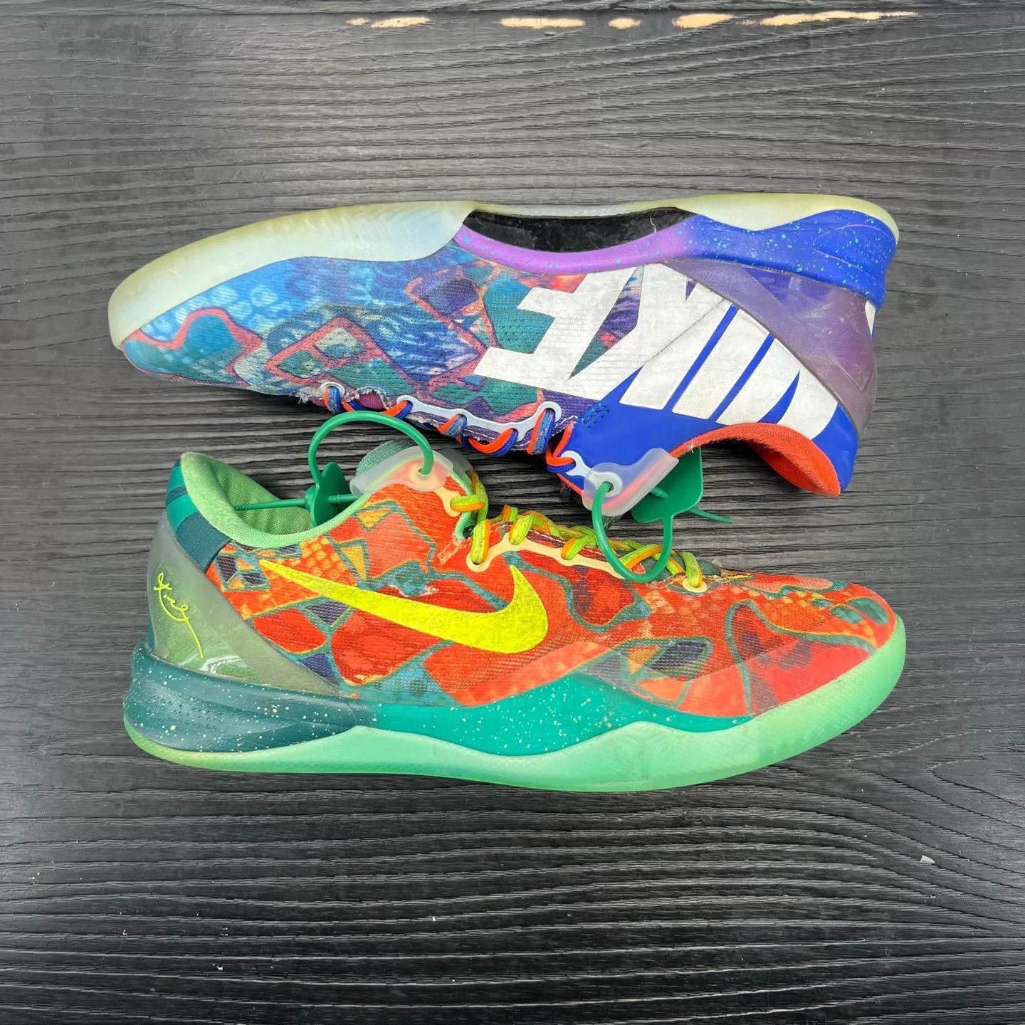 Nike ZK8 Color Blocked Orange & Blue Sneakers Size US 8 / EU 41 - 2 Thumbnail