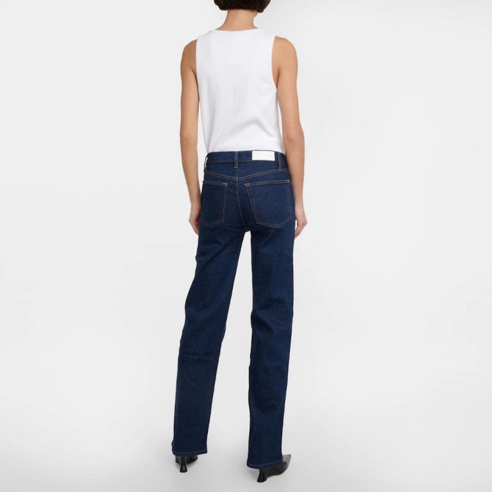 RE/DONE NWT New $307 Re/Done 90s High-Rise Straight RIGID LIKE Jean Size 29" - 3 Thumbnail