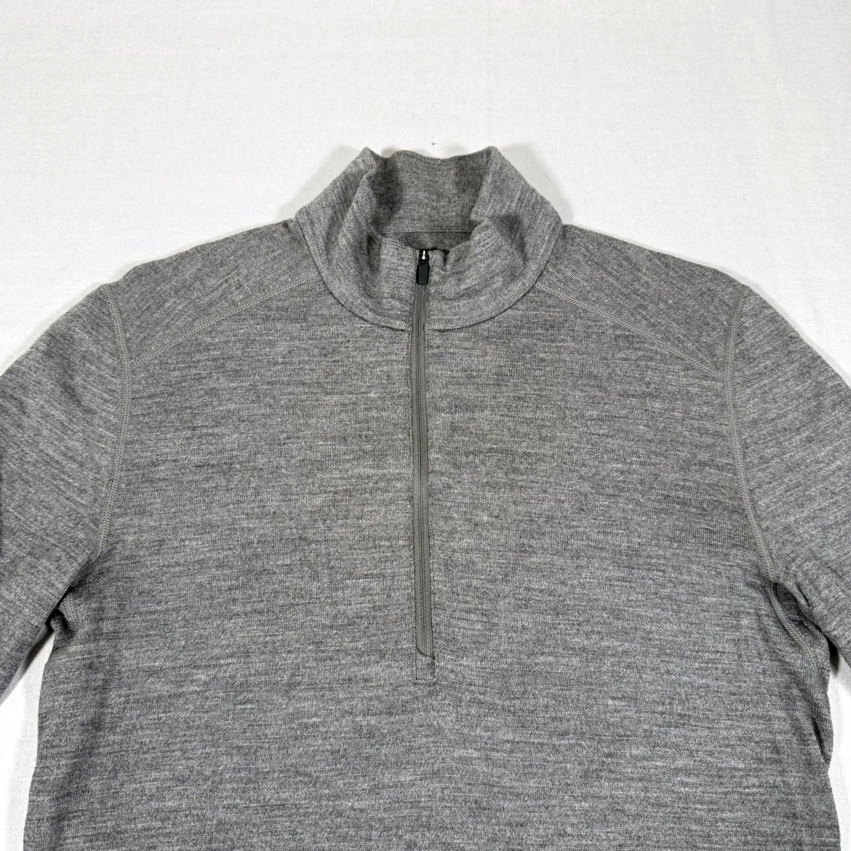 Icebreaker Icebreaker Shirt Mens Small Gray Merino Wool 1/4 Zip Sweater Base Layer Hike Size US S / EU 44-46 / 1 - 2 Thumbnail
