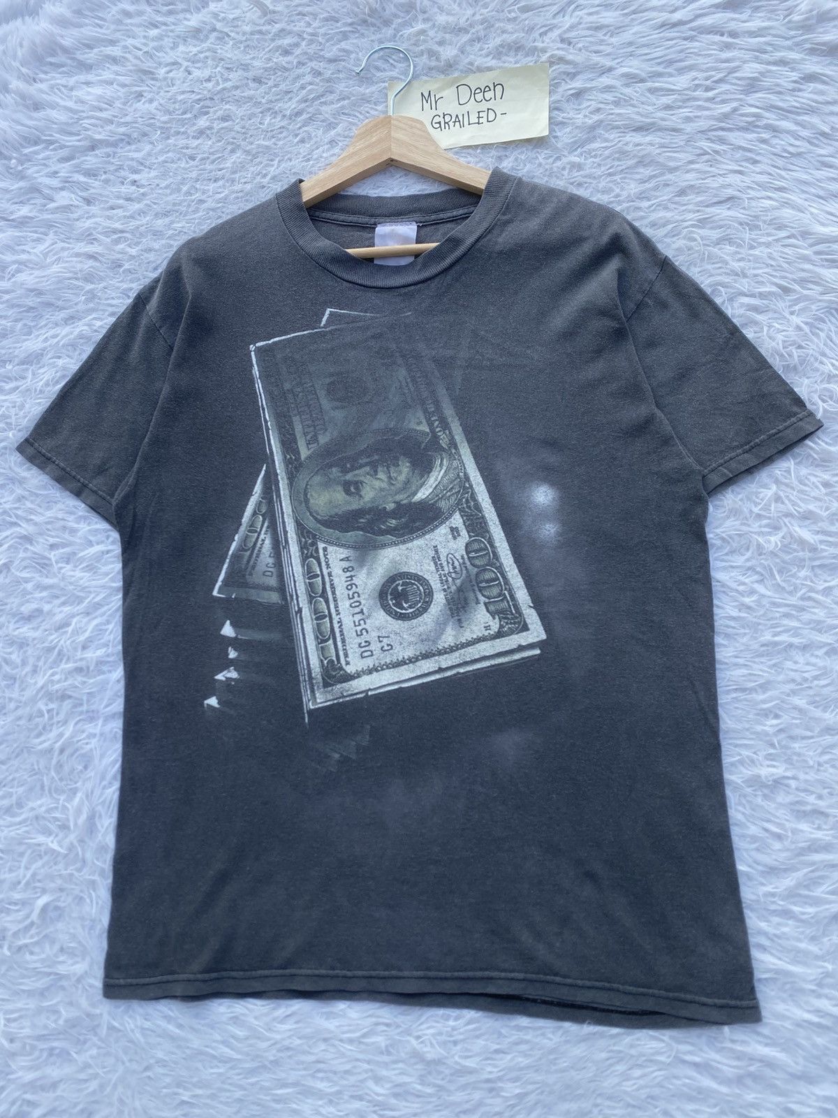 Vintage Vintage Hundred Dollar Bill Benjamin Franklin US Dollars tee Size US M / EU 48-50 / 2 - 4 Thumbnail
