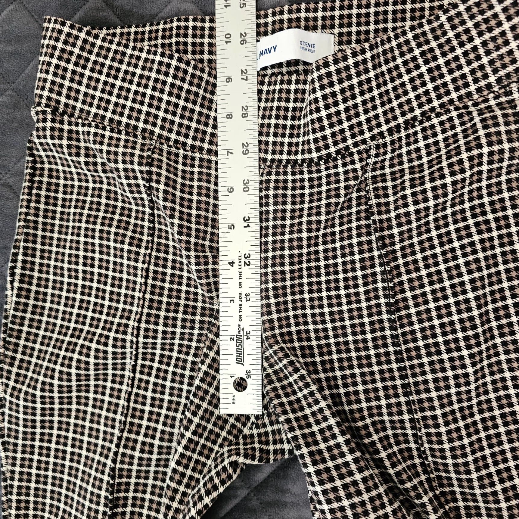 Old Navy OLD NAVY Houndstooth Women's S Pants Skinny Ankle Ponte Brown Size 28" / US 6 / IT 42 - 6 Thumbnail