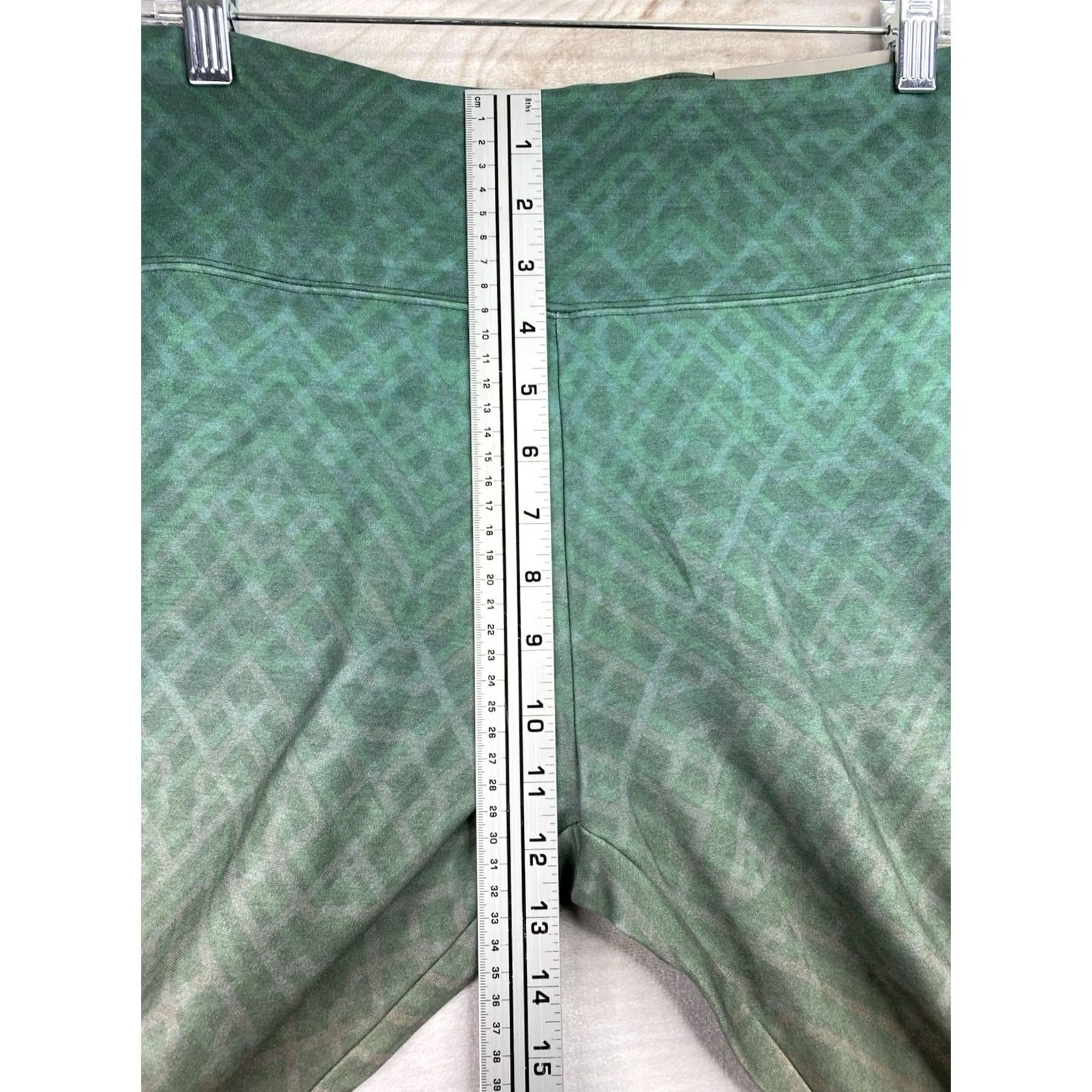 Soft Surroundings Soft Surroundings Legging Geometric Ankle Slimming Stretch NWT L Green Multicolor Pants Women Size 36" / US 14 / IT 50 - 4 Thumbnail