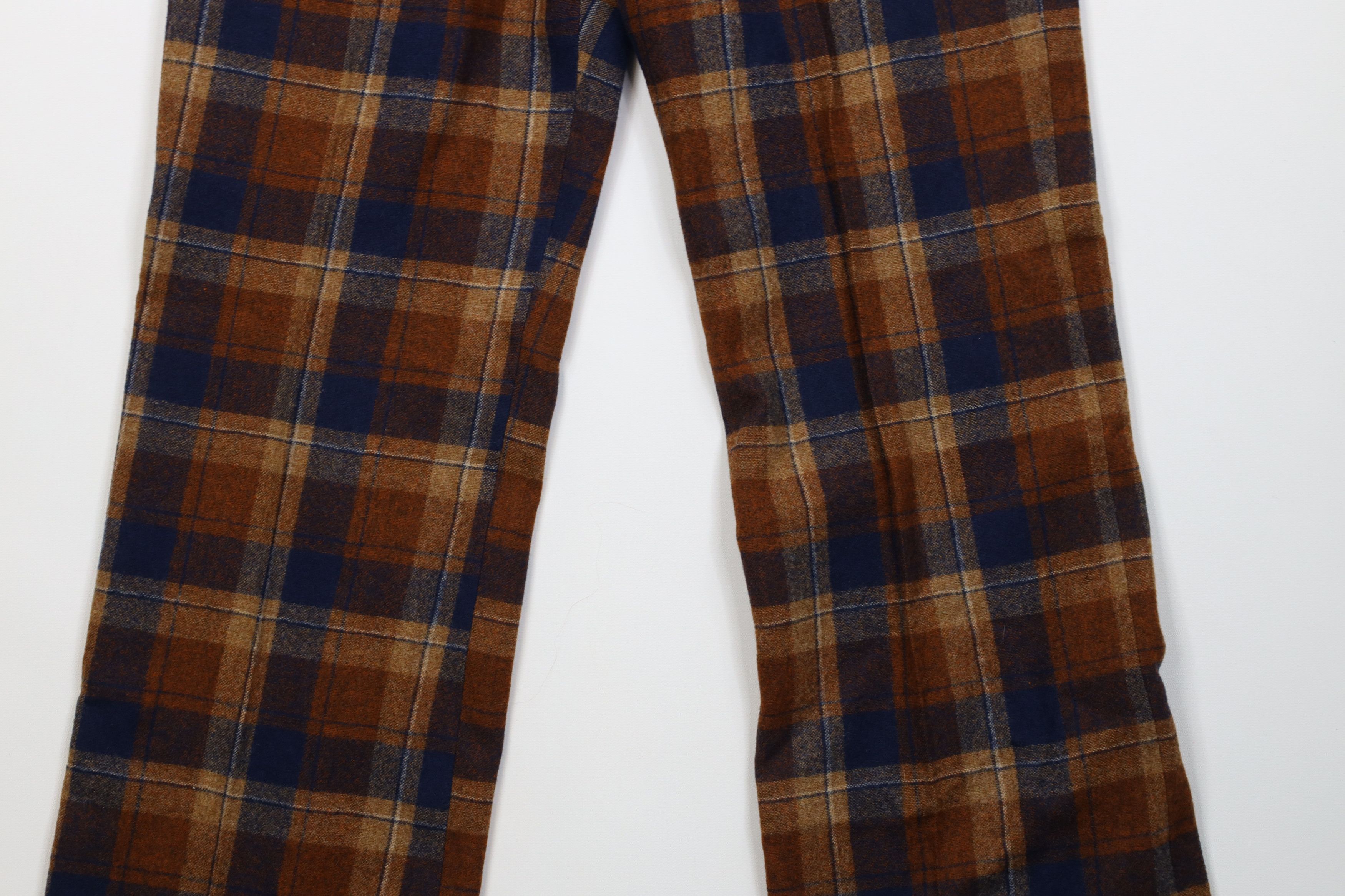 Vintage Vintage 60s Streetwear Bell Bottoms Pants Plaid USA Size 26" / US 2 / IT 38 - 4 Thumbnail