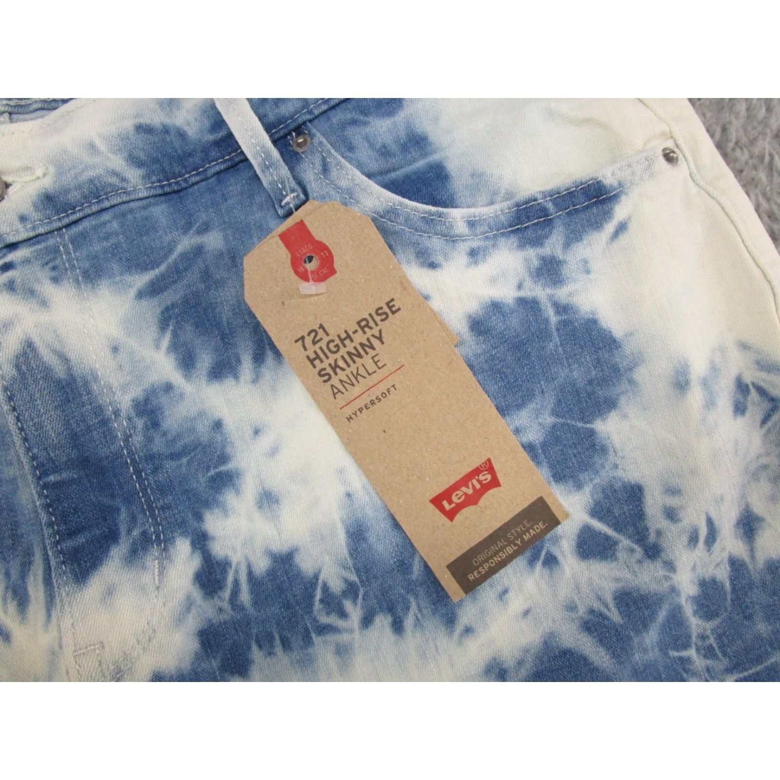 Levi's Levi's 721 High Rise Ankle Skinny Cut off Acid Washed Jeans Plus Size 20W NEW Size 42" / US 20 - 2 Thumbnail