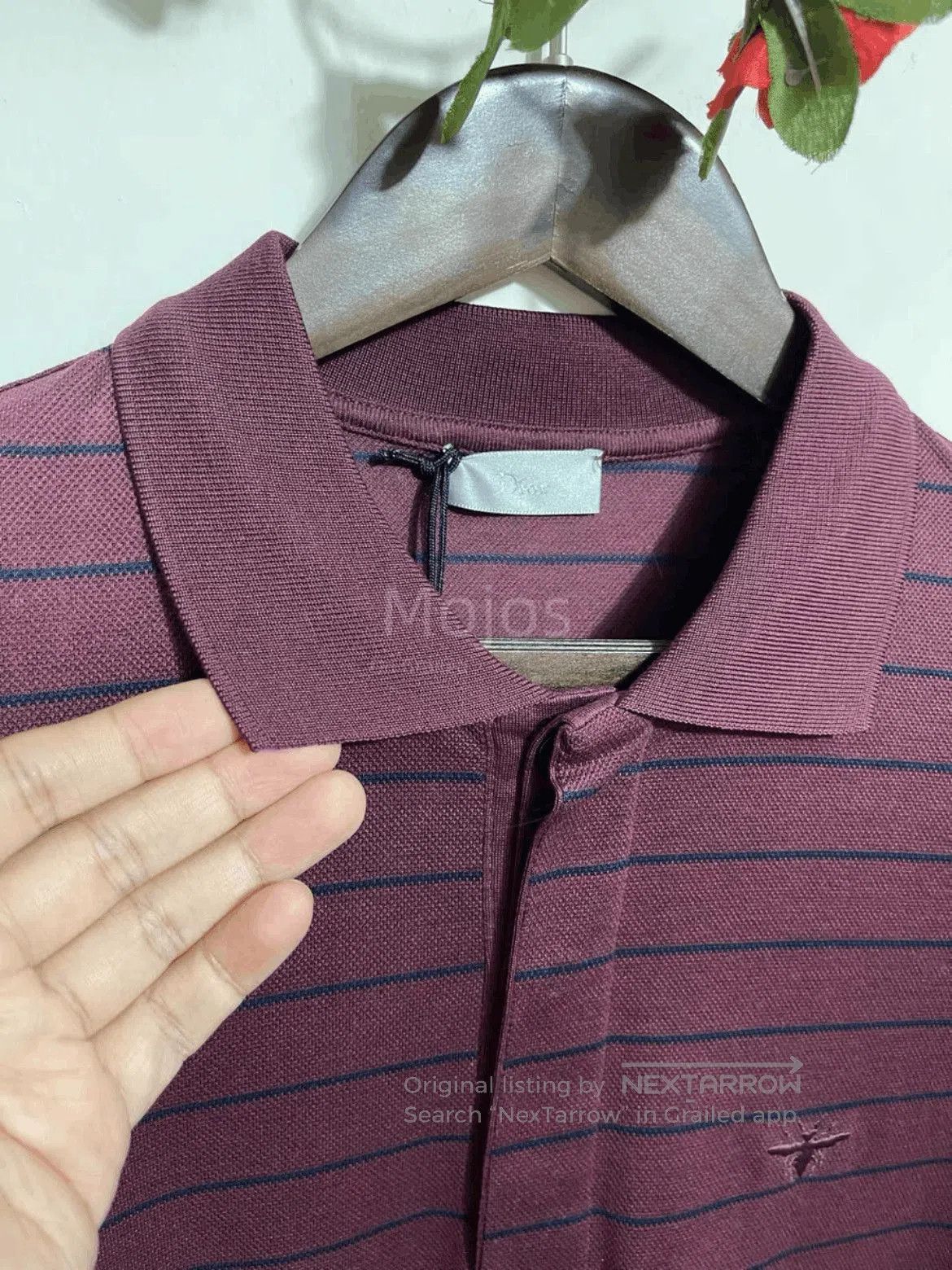 Dior Sz 50 Dior Bee Stitches Stripe Polo. Size US M / EU 48-50 / 2 - 3 Thumbnail