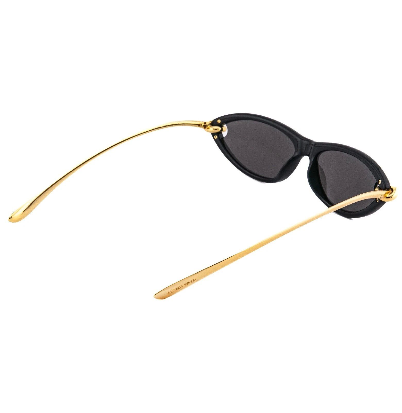 Bottega Veneta BOTTEGA VENETA KNOT Cat BV1390S Gold Black Narrow 1390 001 Size ONE SIZE - 2 Thumbnail