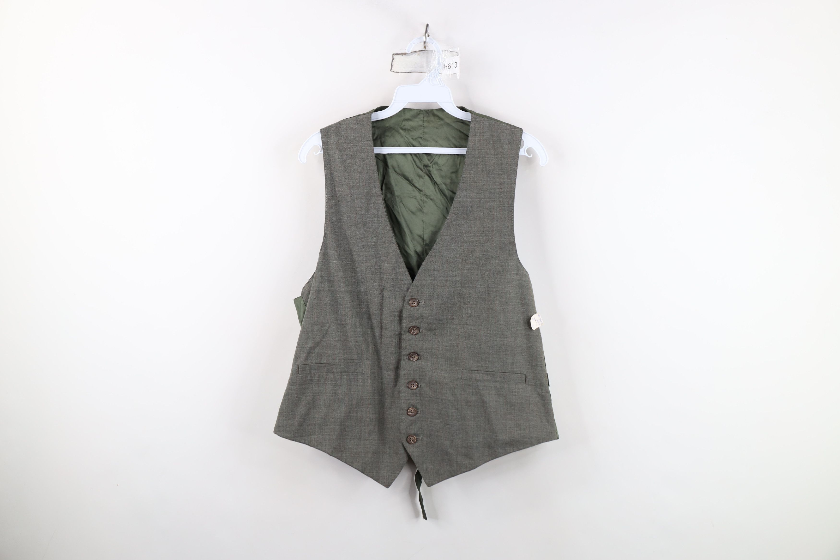 Deadstock Vintage 60s Streetwear Back Suit Vest Plaid USA