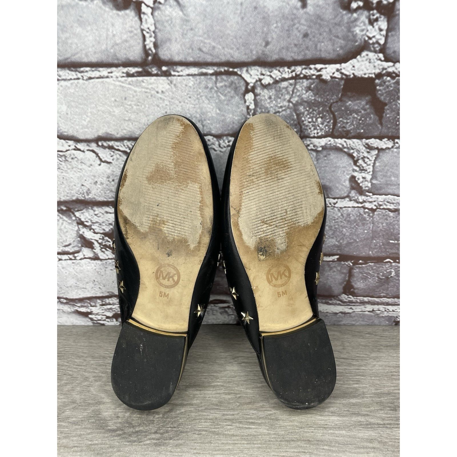 Michael Kors Michael Kors Natasha Admiral Black Leather Studded Stars Poi Size US 5 / IT 35 - 6 Thumbnail