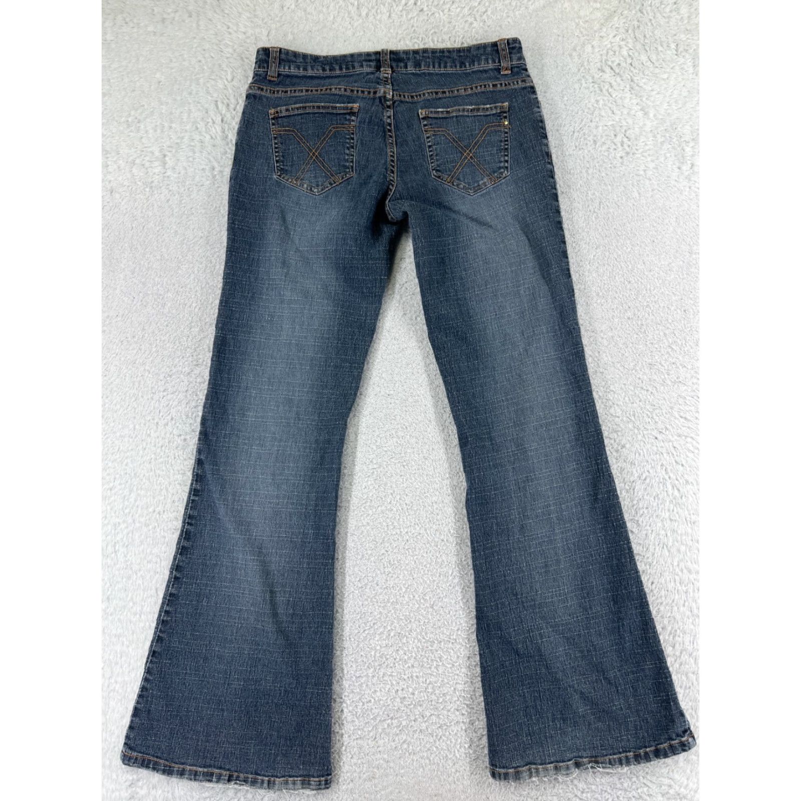 Forever 21 FOREVER 21 Jeans Womens 11 Denim Flared Low Rise 28 in Waist 31 in Inseam Black Cotton Blend 5-Pocket Size 32" / US 10 / IT 46 - 2 Thumbnail