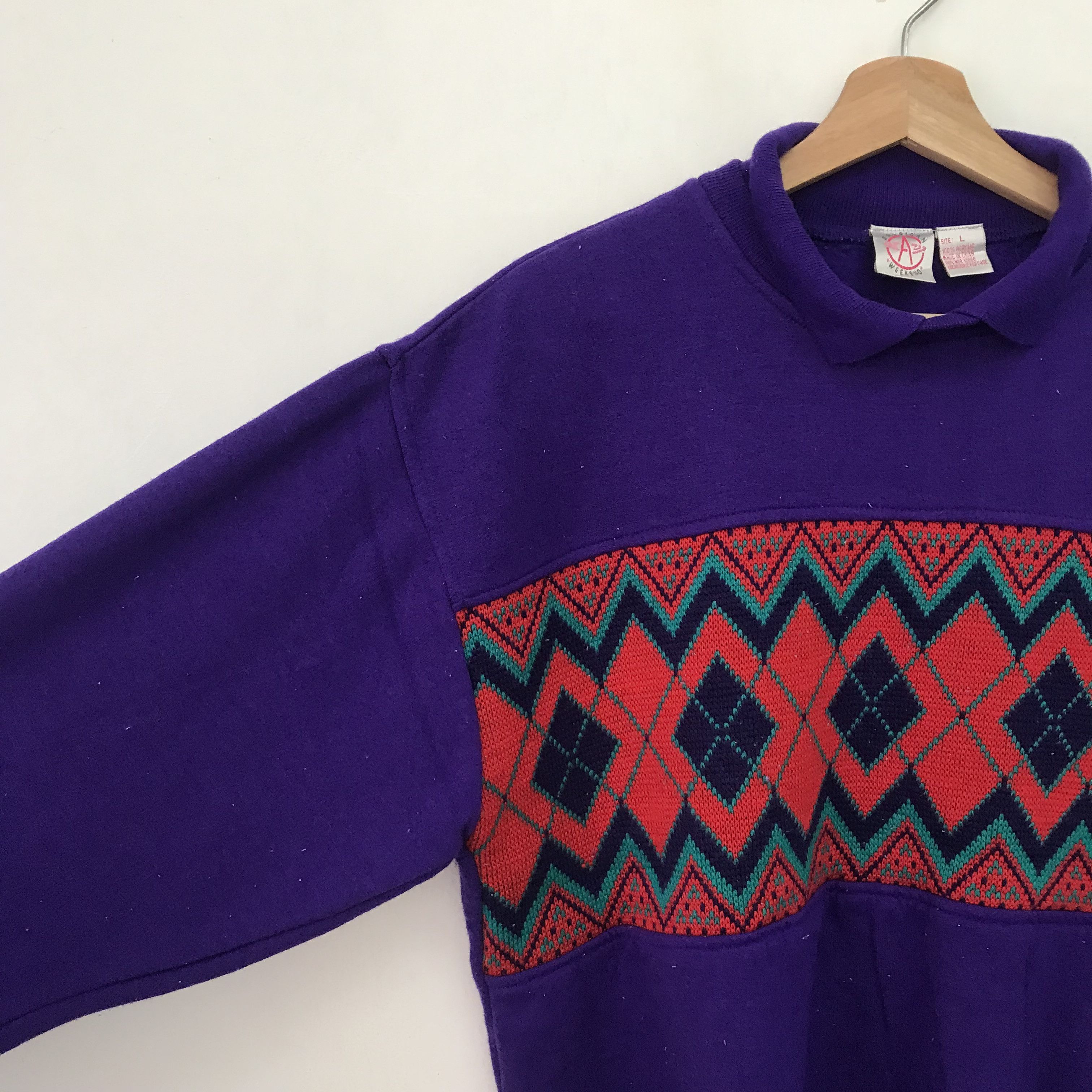 Vintage Vintage Retro Graphic Abstract Pattern Tribal Native - 615 Size US L / EU 52-54 / 3 - 4 Thumbnail